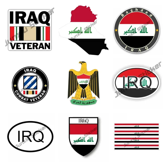 aufkleber sticker decal emblem flagge fahne landkarte karte irak