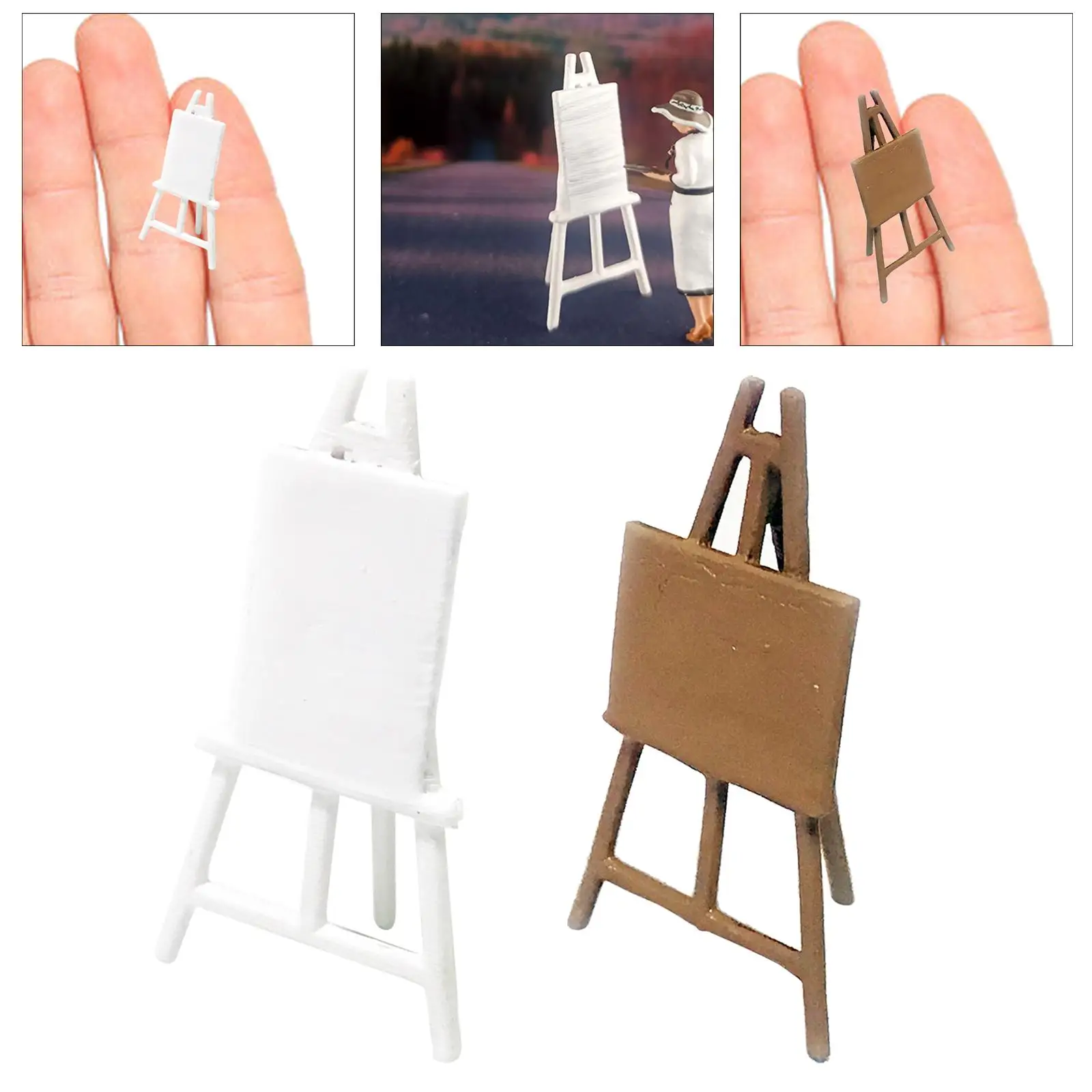 Miniature Easel Art Supplies Painting Accessories Dollhouse Accessories Oil Painting Easel