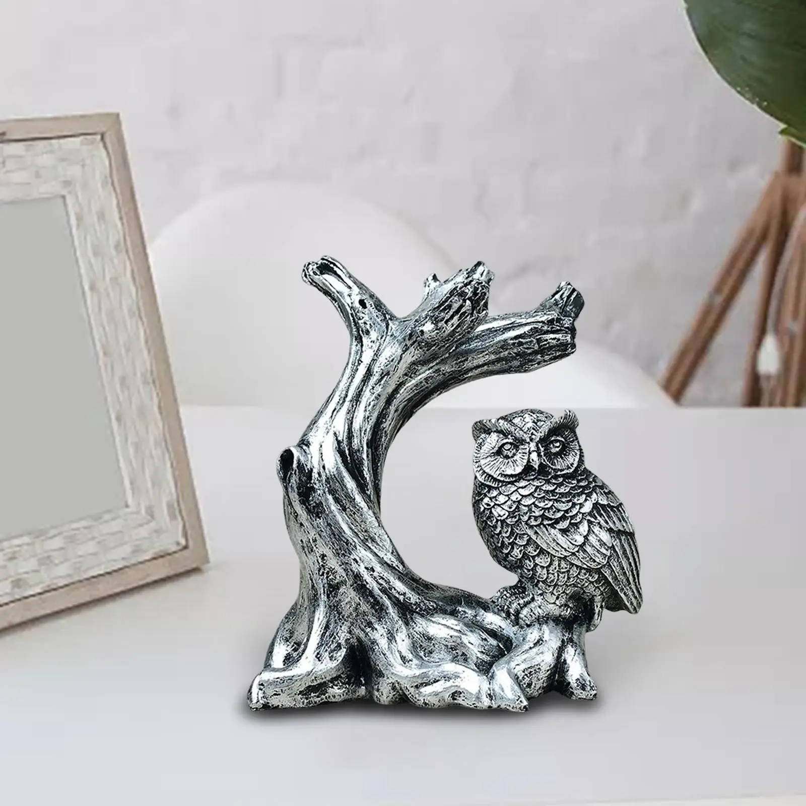 Ball Display Stand Ball Holder Owl Statue Figurine Display Rack Collection Desk Pedestal Sphere Stand for Home Decor Party Favor