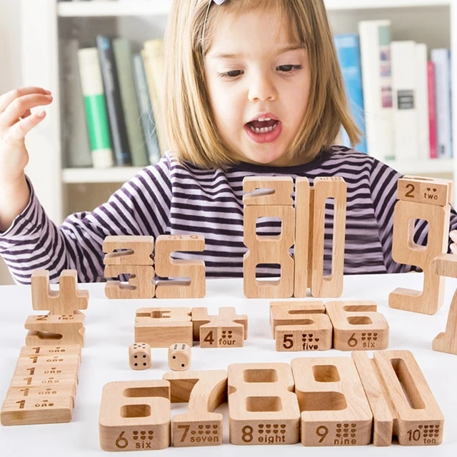 Wooden Stacking Blocks Game, Learn And Play