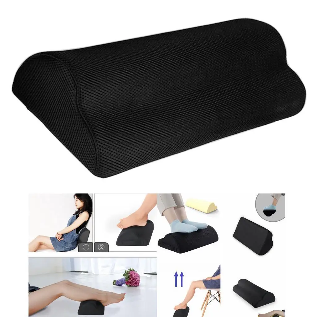 Foot Rest , Soft Foam Foot Cushion  Foot Stool  for Office and Home Accessories,Non(Black)