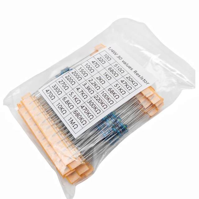 BOJACK Weerstand Assortiment Kit 1 Ohm - 1M Ohm 1W Metalen Film Weerstanden 350 Stuks Voor Arduino & Elektronica Projecten