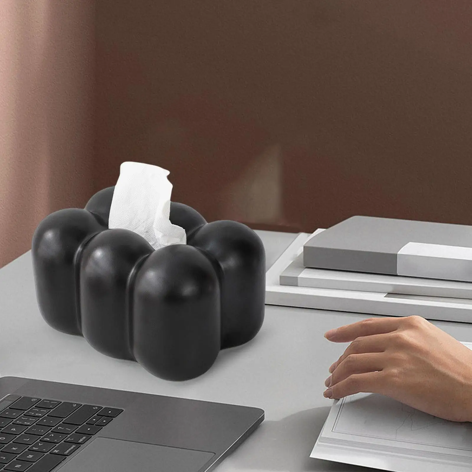 Ceramic Toilet Paper Holder Box Waterproof Cute for Vehicle Desktop Kitchen