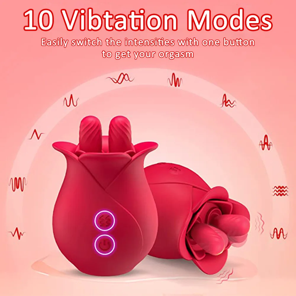 G-Spot Licking Dildo Clit Nipple Stimulator Vibrator for 18 Women Oral Tongue Pussy Vagina Rose Sex Toys for Female Masturbation S73bf3952f25544c5ba894482039096d4t