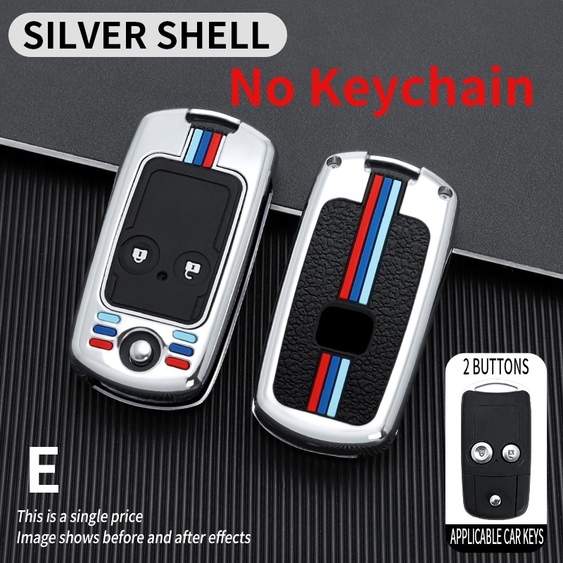 Pelle della copertura del protettore di telecomando di vibrazione della cassa chiave dell'automobile della lega per Honda Accord CR-V CRV Civic Jazz CR-Z 2011 2012 - S73c458b669fc4dbd8af99512c0526d41N