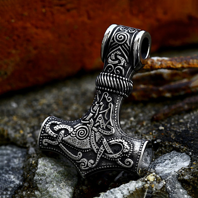 Necklace 925 Sterling Mjolnir Necklace Silver Mjolnir Charm Thor