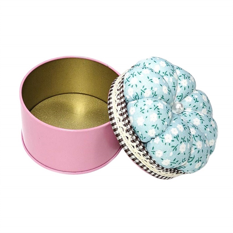 Description Picture 3 of item1x pincushion and Sewing supplies storage box Floral DIY sewing tools Home cross-stitch sewing accessories
