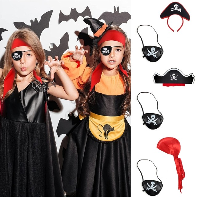 Halloween Festival Pirate Masquerade Ball Cosplay Captain Hook Wig  Headscarf Blindfold for Women and Men - AliExpress