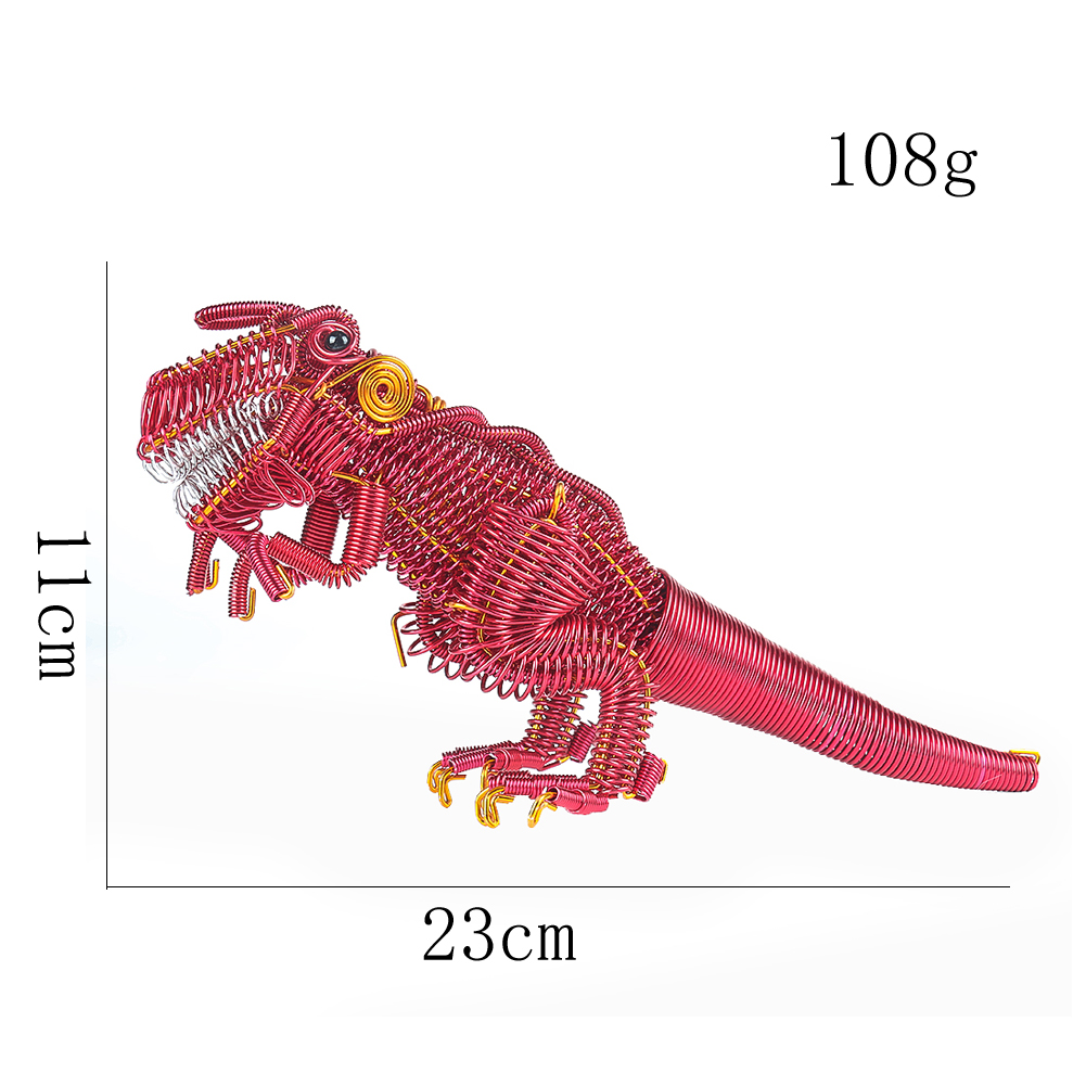 1PC Chinesische Folk Handwerk Archaize Dinosaurier Ornament Aluminium Draht Wicklung Prozess Office Home Decor Ornament Zubehör – Detail 1