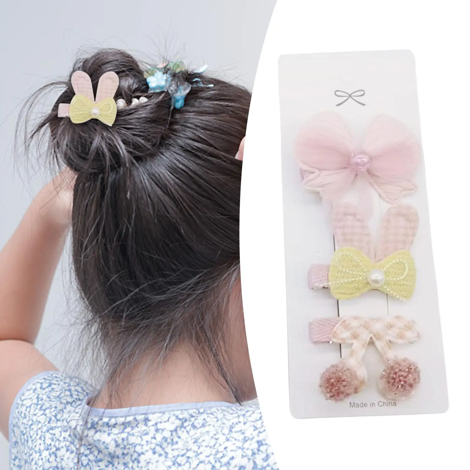 3Pcs Hair Clips for Girls Cute Headwear Barrettes for Children Infants Kids