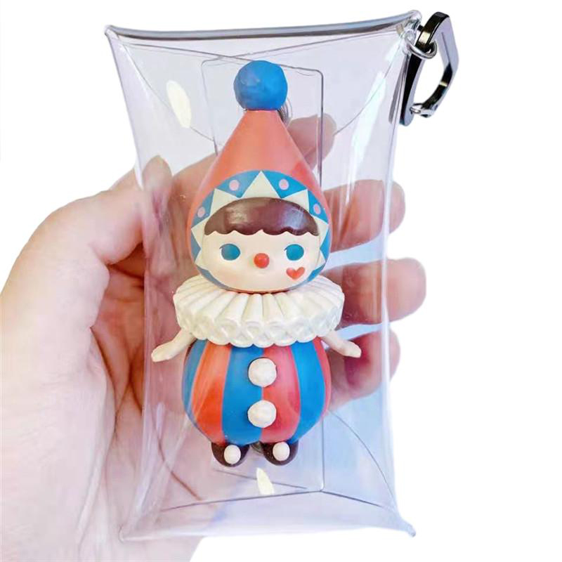 Mini Anime Puppe Display Tasche Transparent Geldbörse Schlüsselbund Anhänger Quadratische Tasche Organizer Schlüssel Lippenstift Kopfhörer Lagerung Tasche – Detail 1
