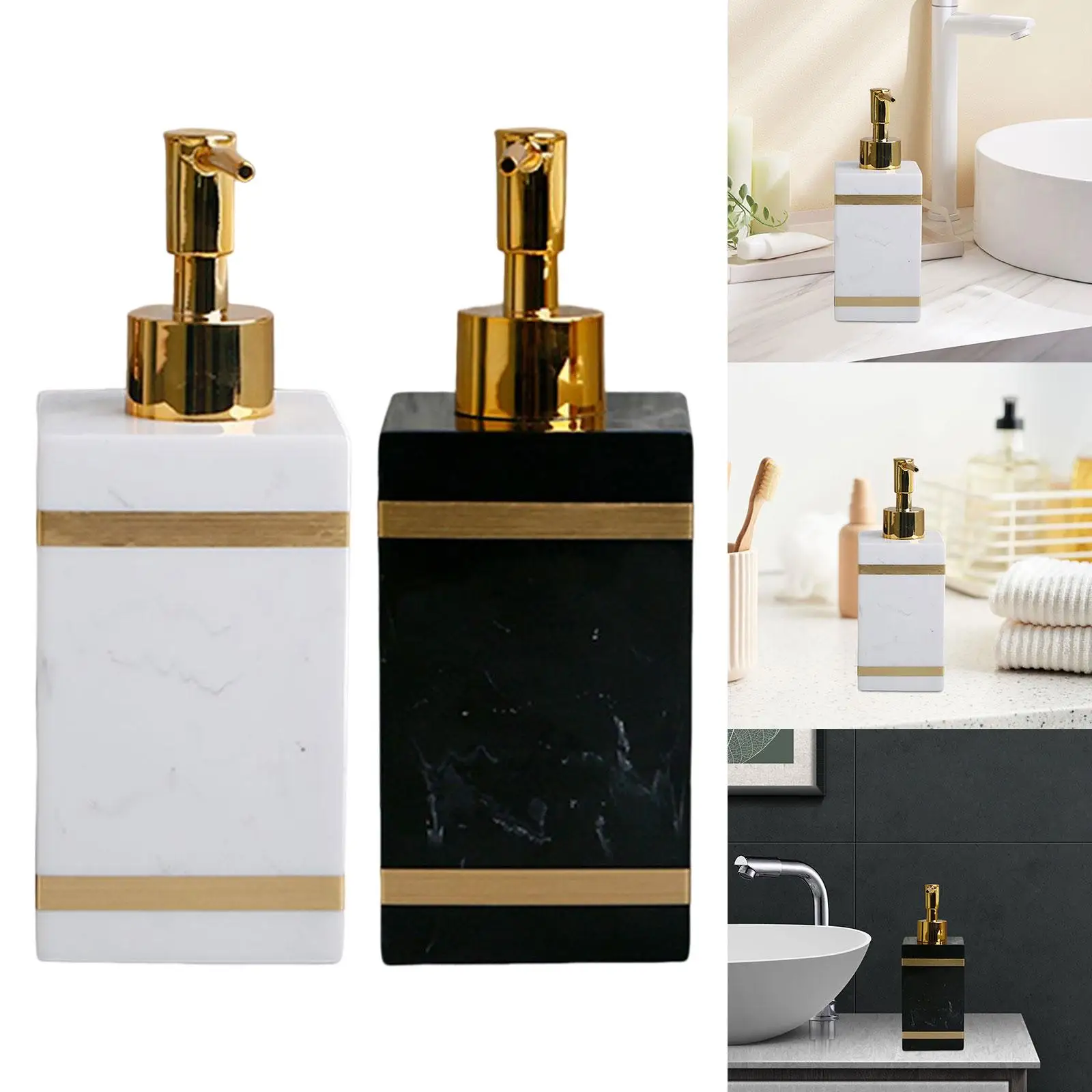 Soap Dispenser 500ml Easy to Refill Bathroom Dispensers Multipurpose Reusable Shower Dispensers for vanity Hotel