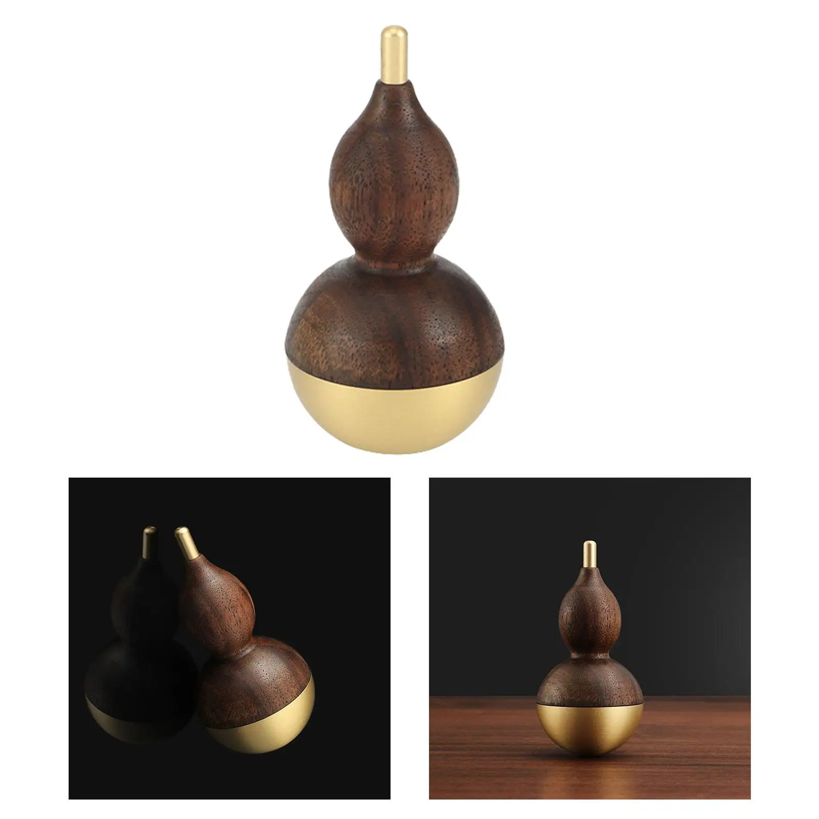  Gourd Tumbler Lucky Ornament  Tumbler Brass Gourd Accessories Feng Shui Figurine for Car Home DIY Gourd Pendant