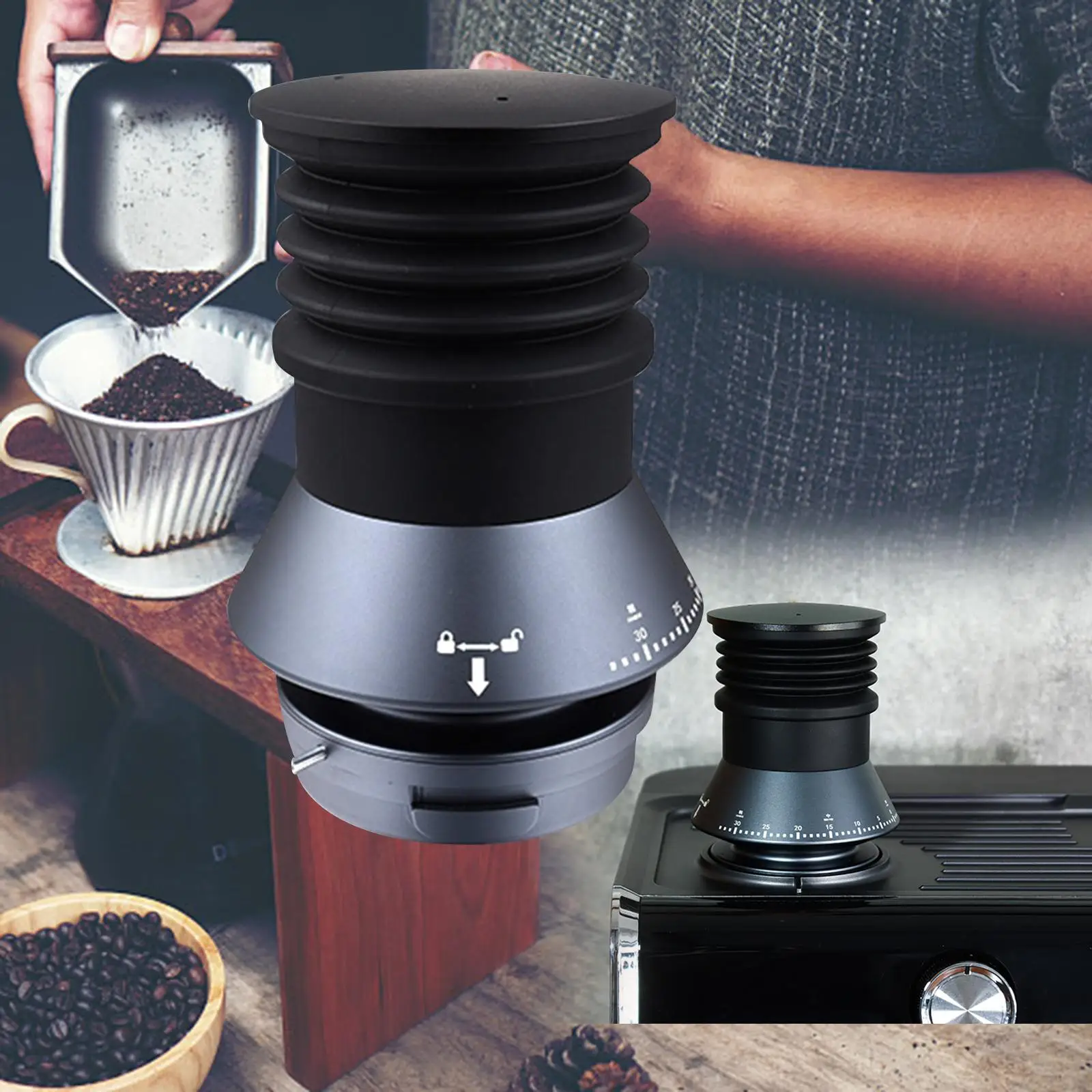 Household Coffee Grinder Blowing Bean Bin Reusable Aluminium Alloy Cleaning Tool Accessories for Restaurant Kitchen Supplies