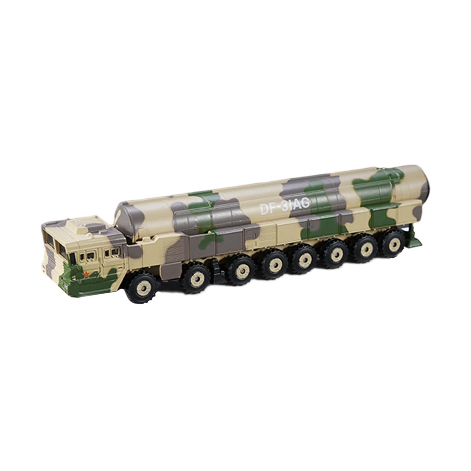 Simulation 1/100 Scale DF -31 Nuclear Missile Vehicle for Desktop Ornaments