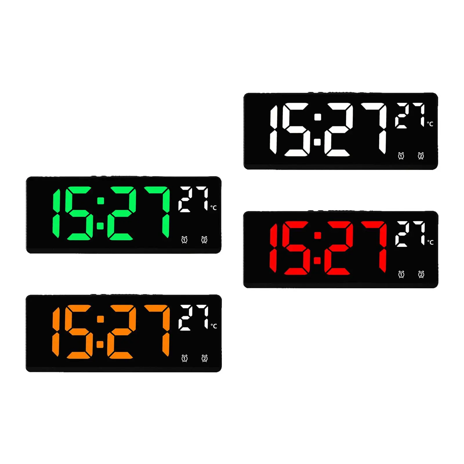 Digital Alarm Clock Dimmable Electronic Clock Large Display for Desk Travel