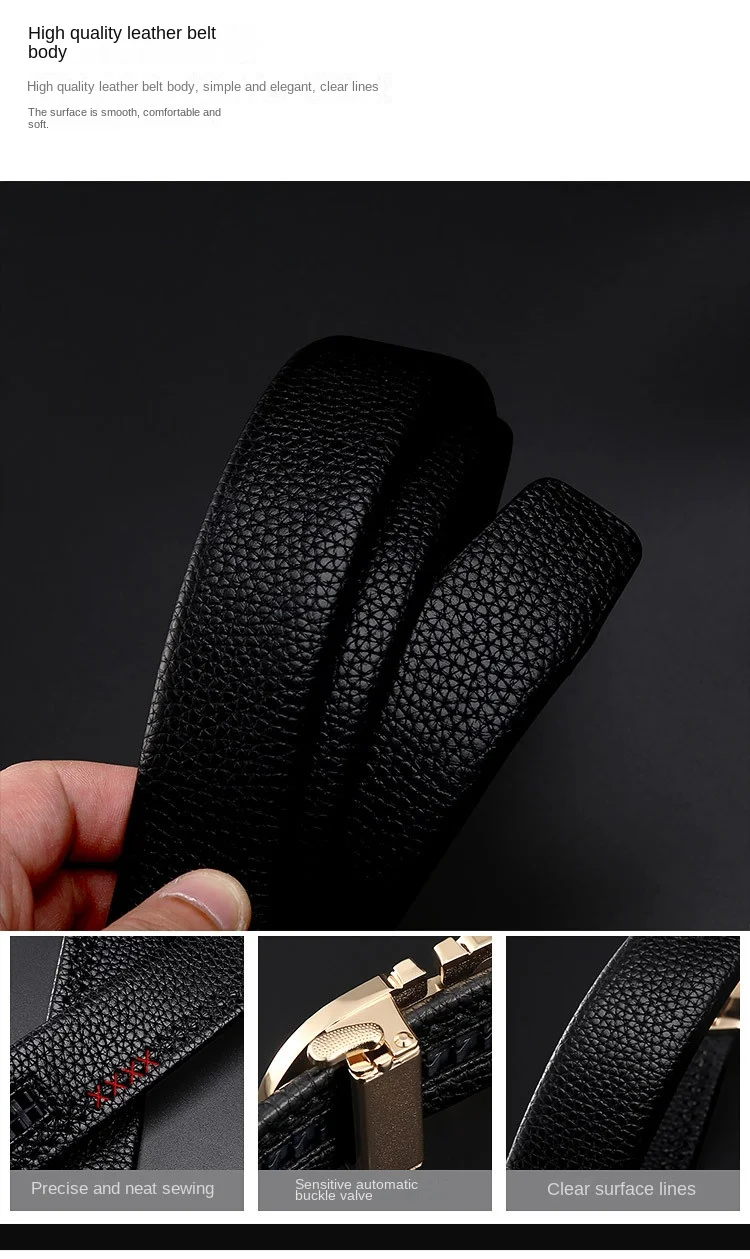 Title 6, Temperament Business Men Belt Alloy Material Th...