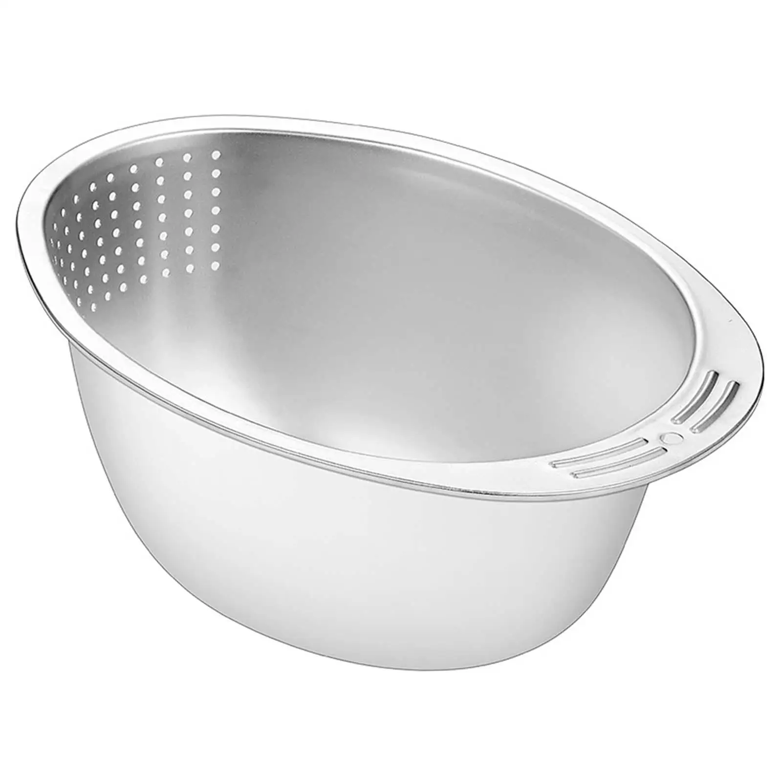 Rice Cleaner Filter Basket Pasta Strainer with Side Drainage 304 Stainless Steel