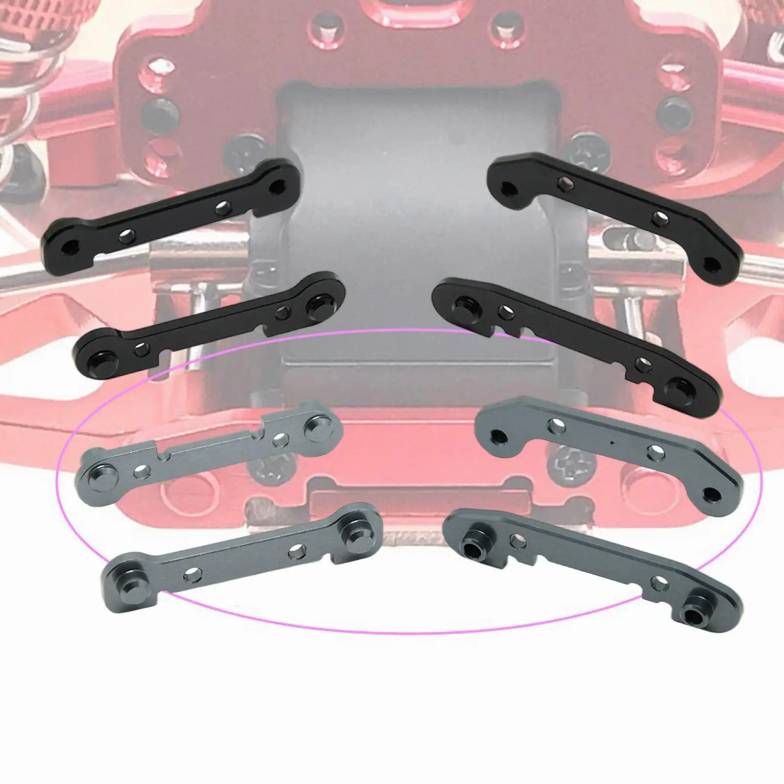 4 Pieces 37mm Reinforced Swing Arm Spare Parts Reinforcement Kit for Wltoys 124016 124017 124018 124019 1:12 RC Car Replacement