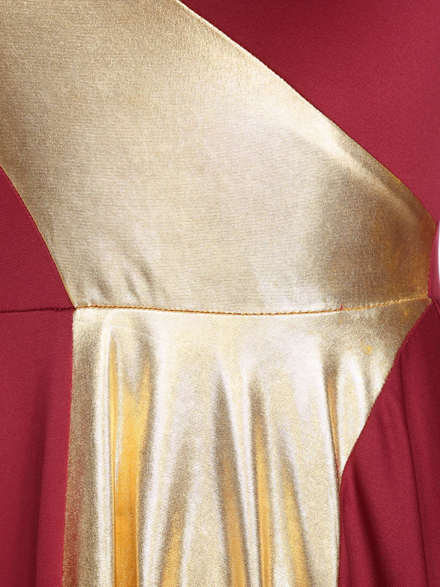Damen Walzer Ballsaal Lyrisches Tanzkleid Langarm Asymmetrischer Saum Partykleider für Kirchenchor Anbetung Bühnenauftritt – Detail 37