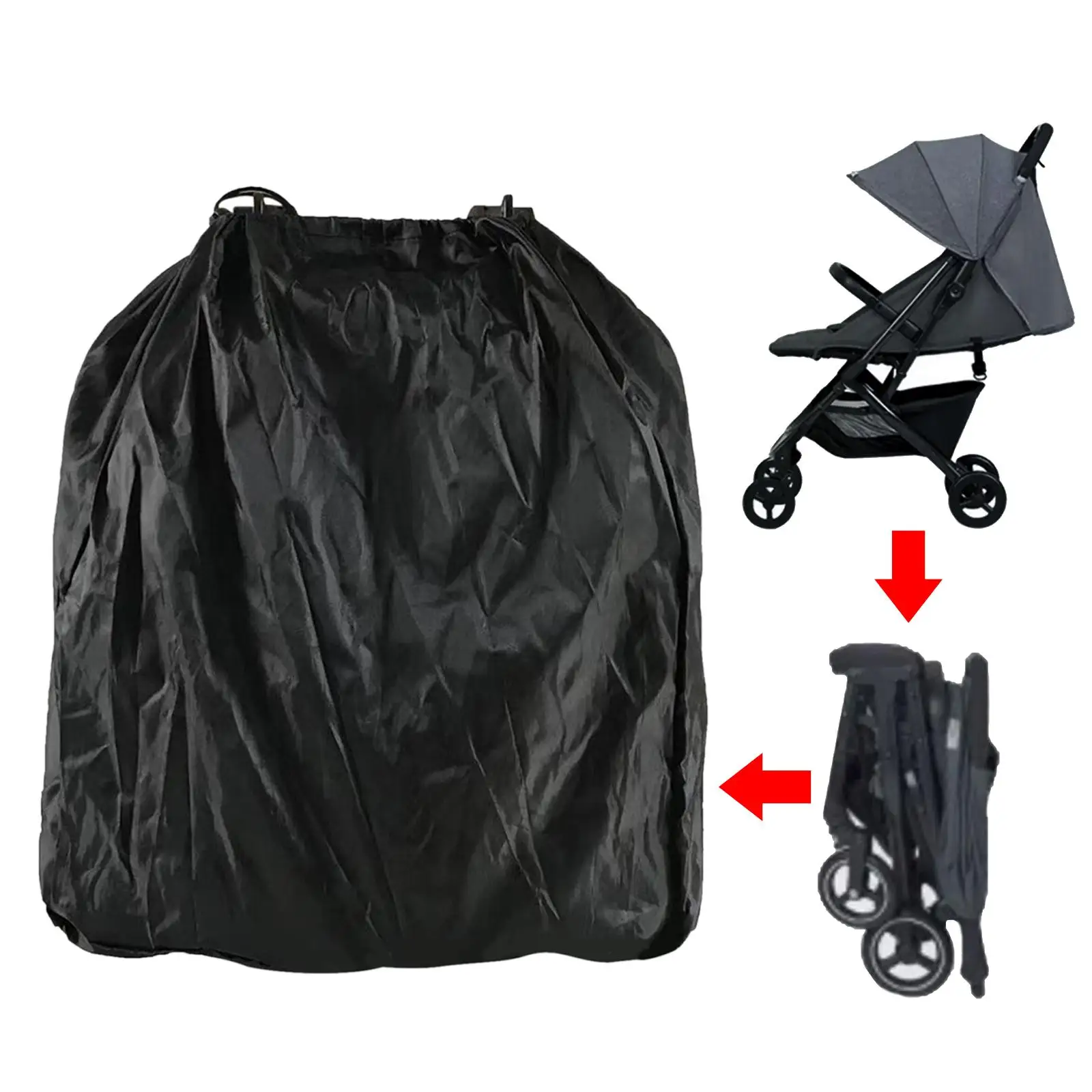 Travel Stroller Bag Carrying Oxford Cloth Drawstring Closure Umbrella Stroller Travel Bag for Airplane Gate Check Airports