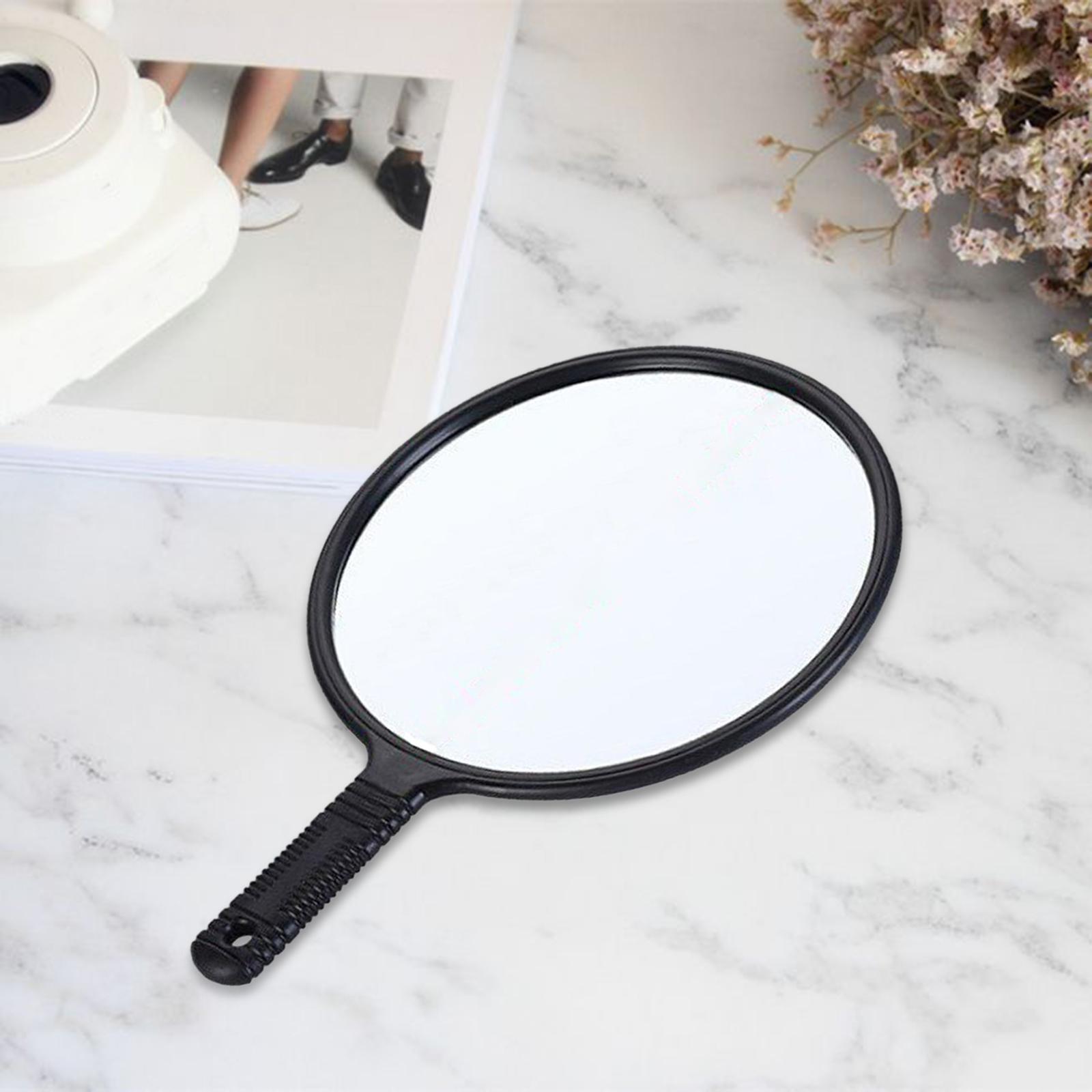 Large Hand Mirror 9inch Round Handheld Mirror Hairdressing Mirror Makeup Mirror for Hair Cutting Hair Stylist Professional Salon