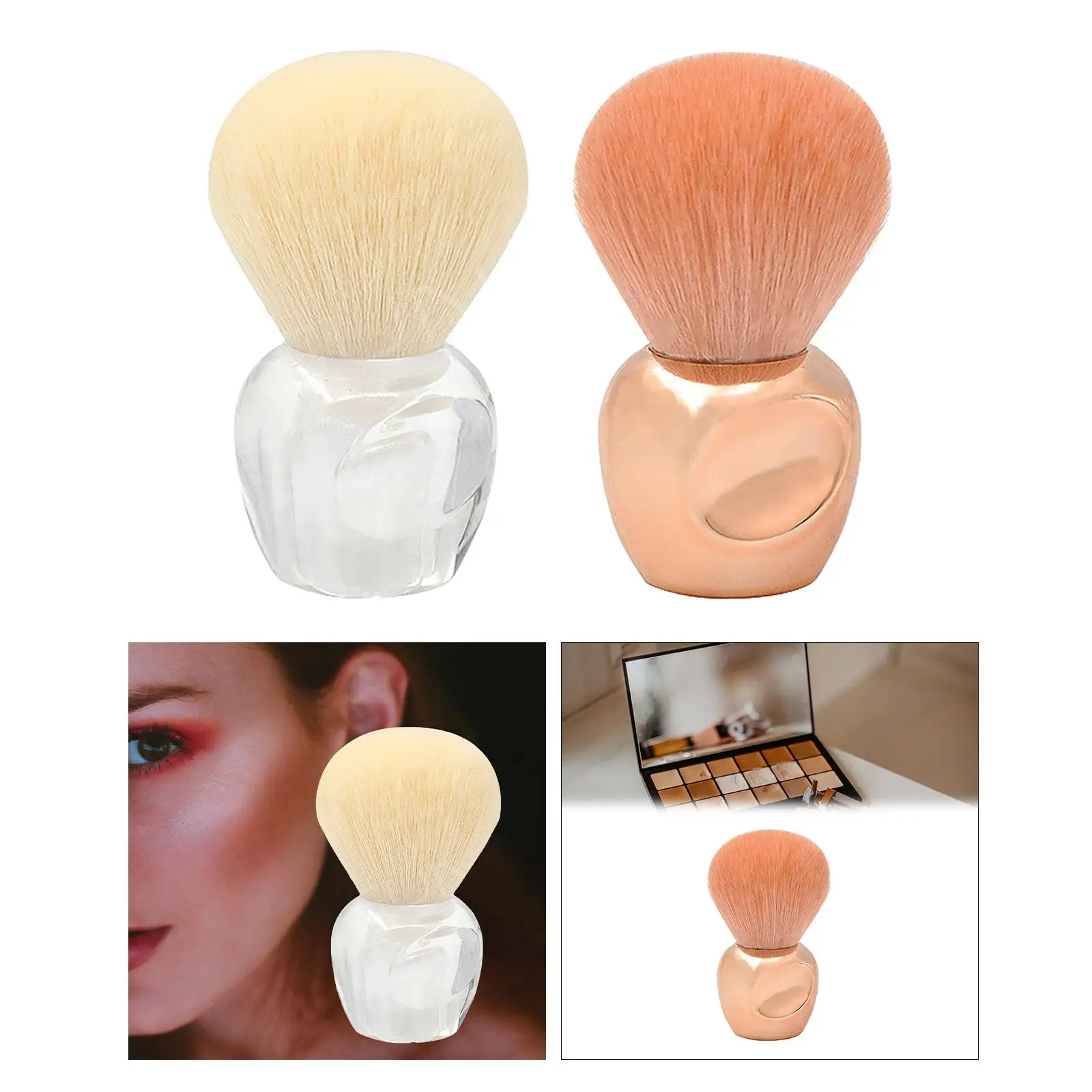 Make up Brush Soft Gel Dust Cleaning Small Round for Face Makeup