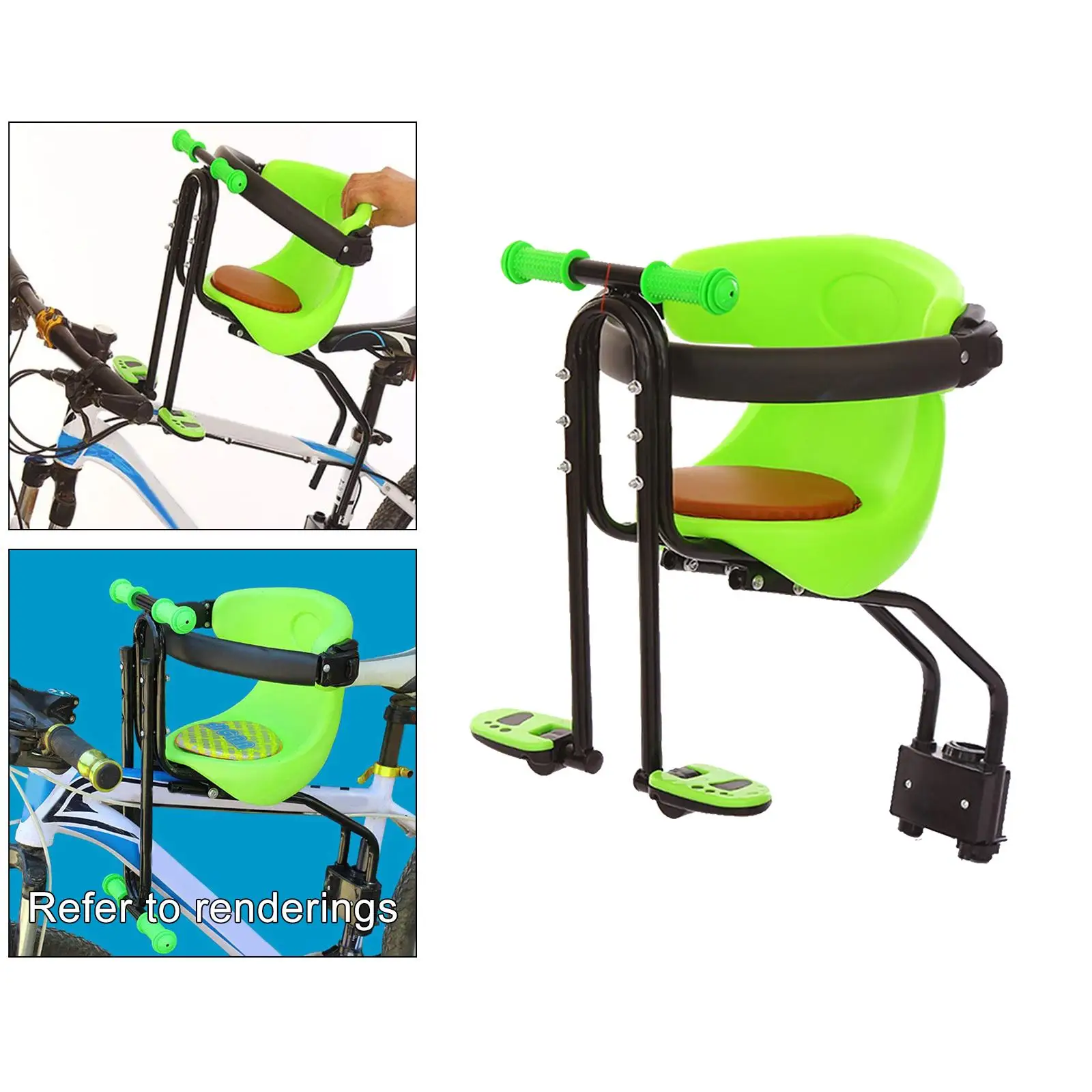 Bike Bicycle Safety Baby Kids Child Seat Saddle Front Carrier with Handrail