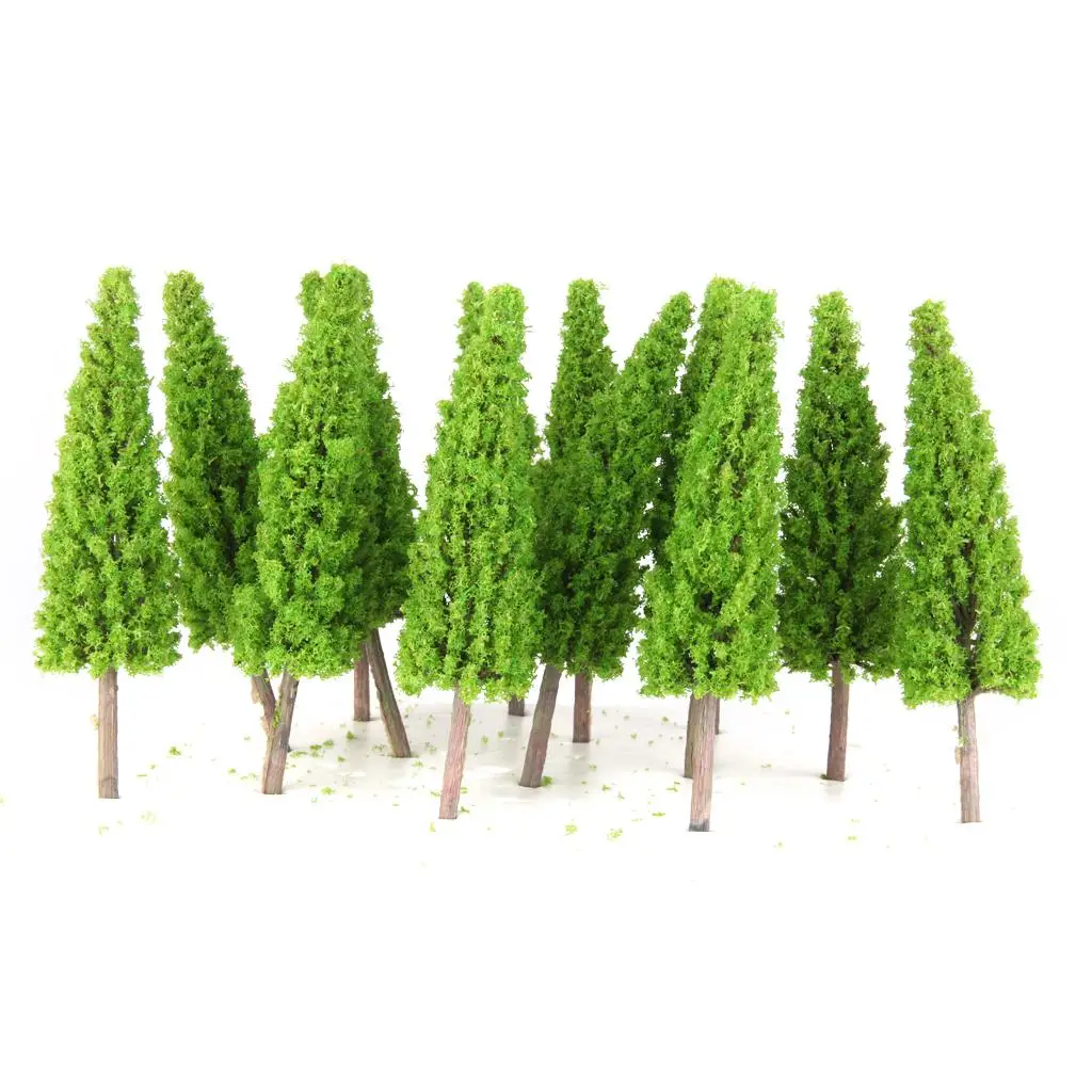 10 Train Layout Model Metasequoia Trees 1:50 Garden Game Diorama 