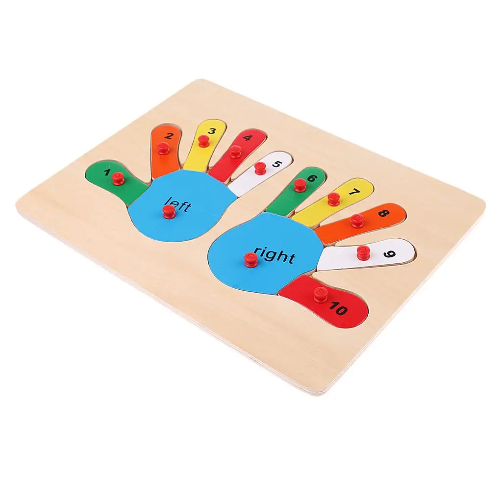 Hand Insert Number Board Jigsaw Puzzles Match Toy for Kids Early Developing