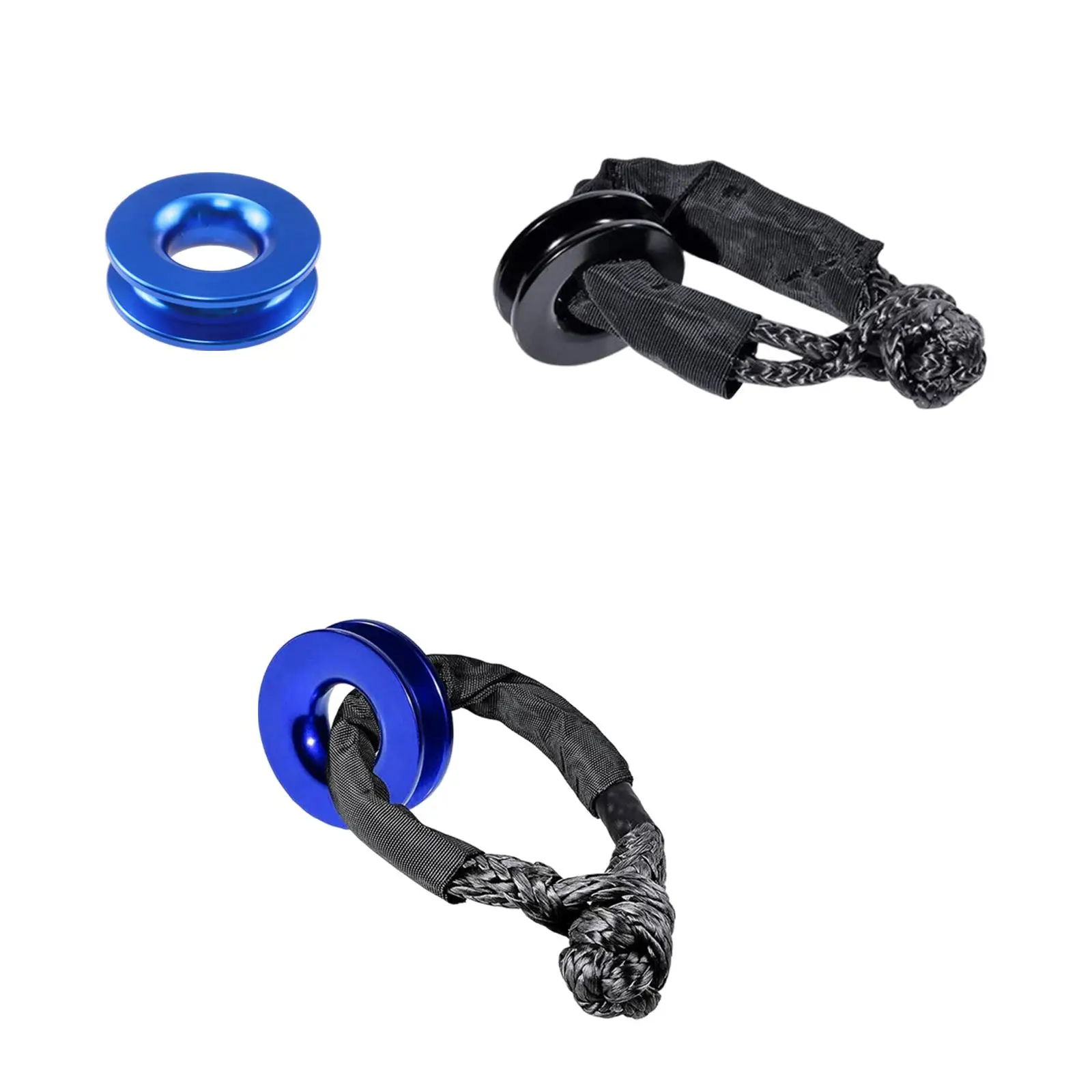 Recovery Ring for Recovery Strap and Recovery Rope Winch Snatch Block Pulley Towing Ring for Soft Shackle ATV UTV SUV
