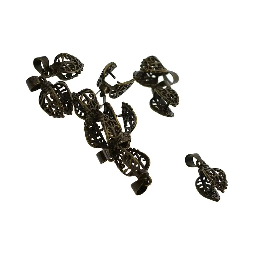 10 Sets of 24mm Necklace Loop Pendant Loop Clasp Eyelet Pendant Pendant Loop DIY Accessories for Jewelry Making