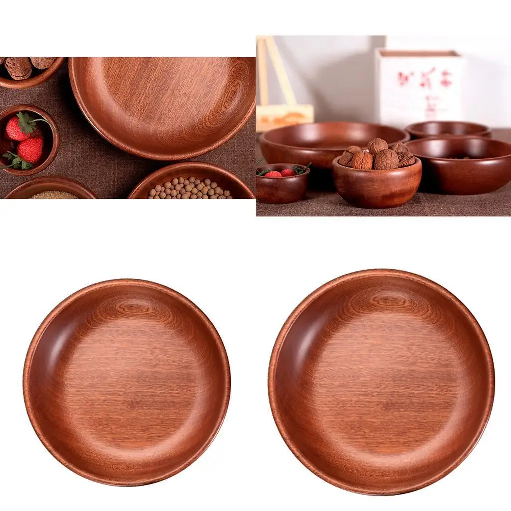 Wooden Mixing Bowl - for Cereal, Soup, Ice Cream, Dessert, Noodles - Brown