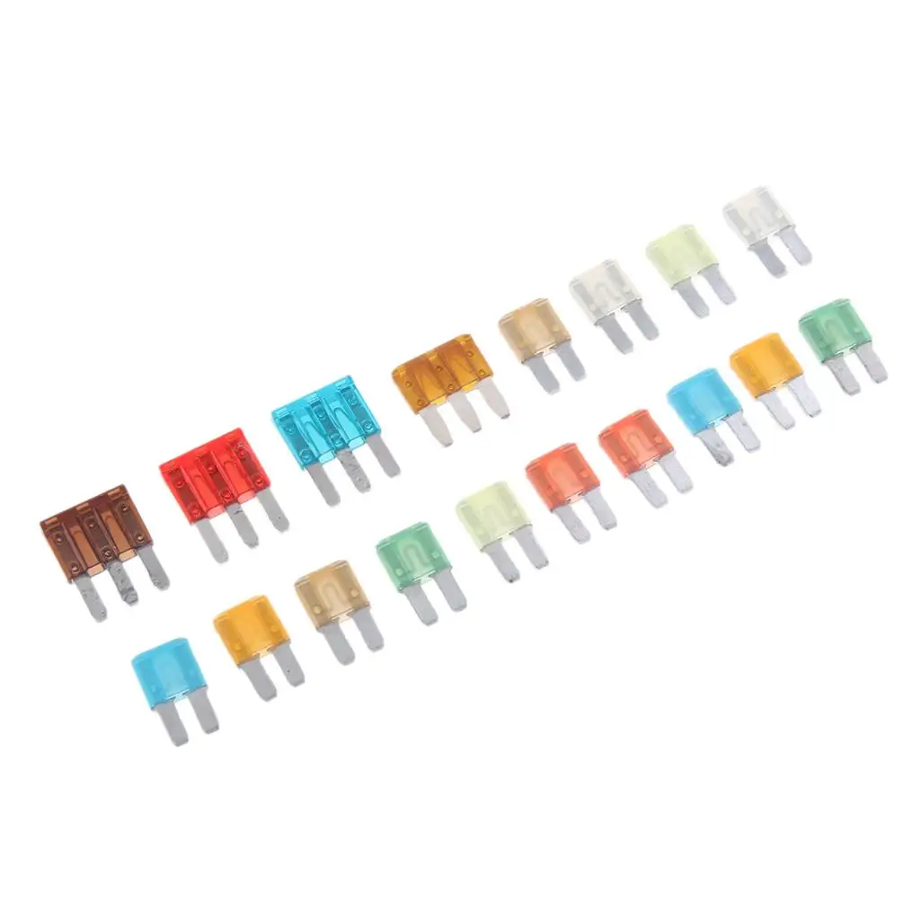 18 pieces Auto Auto SUV Mini 2 \ u0026 3 Flat Fuse 5A 7.5A 10A 15A 20A 25A