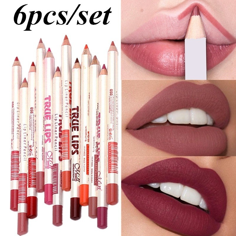 Best of 6Pcs / set Cosmetic Professional Wood Lipliner Waterproof Lady Charming Lip Liner Soft Pencil Contour Makeup Lipstick Tool Reviews & Tips