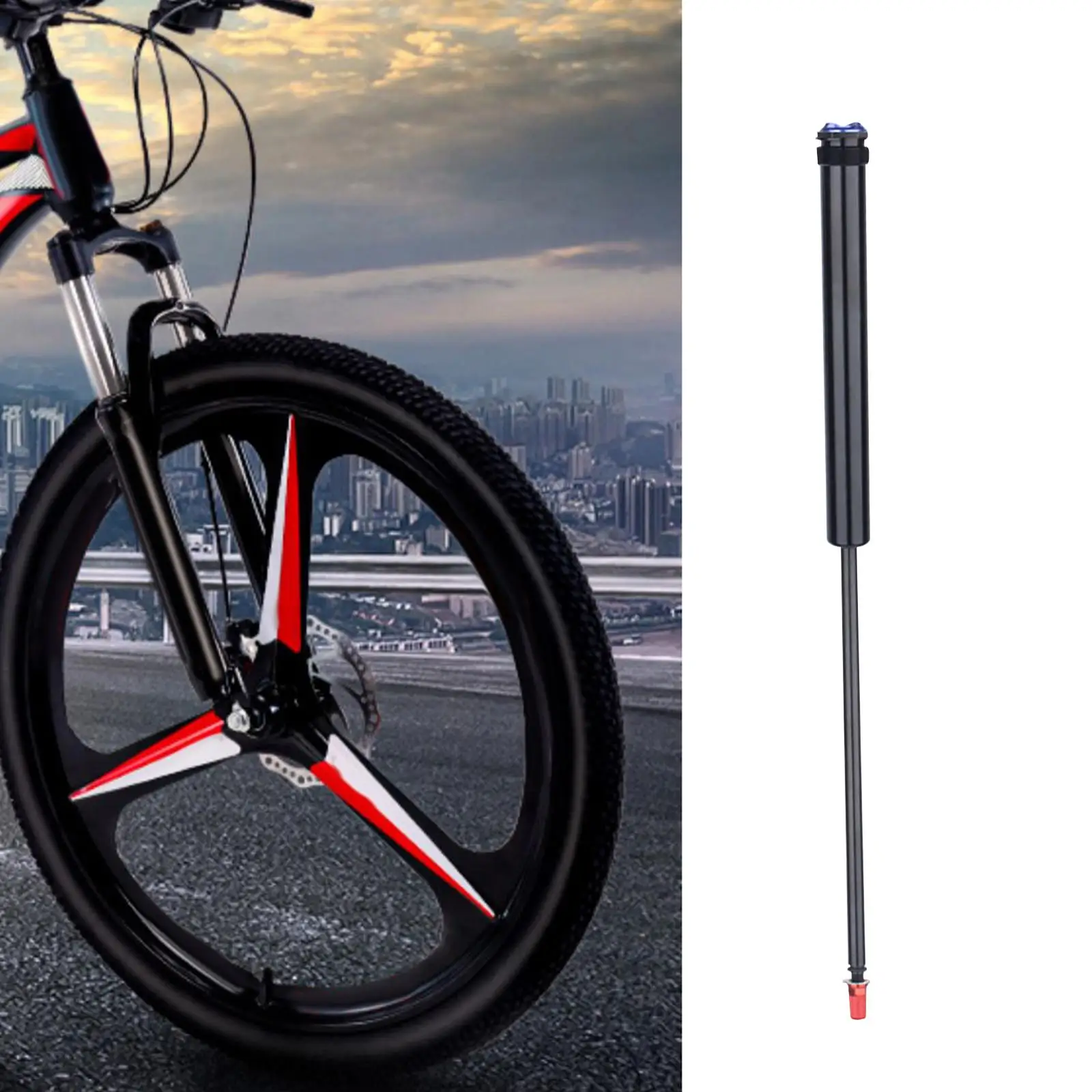 Bicycle Hydraulic Damping Rod Shoulder Control Bike Front Fork Repair Rod Portable for Most Mountain Bikes Sturdy Aluminum Alloy
