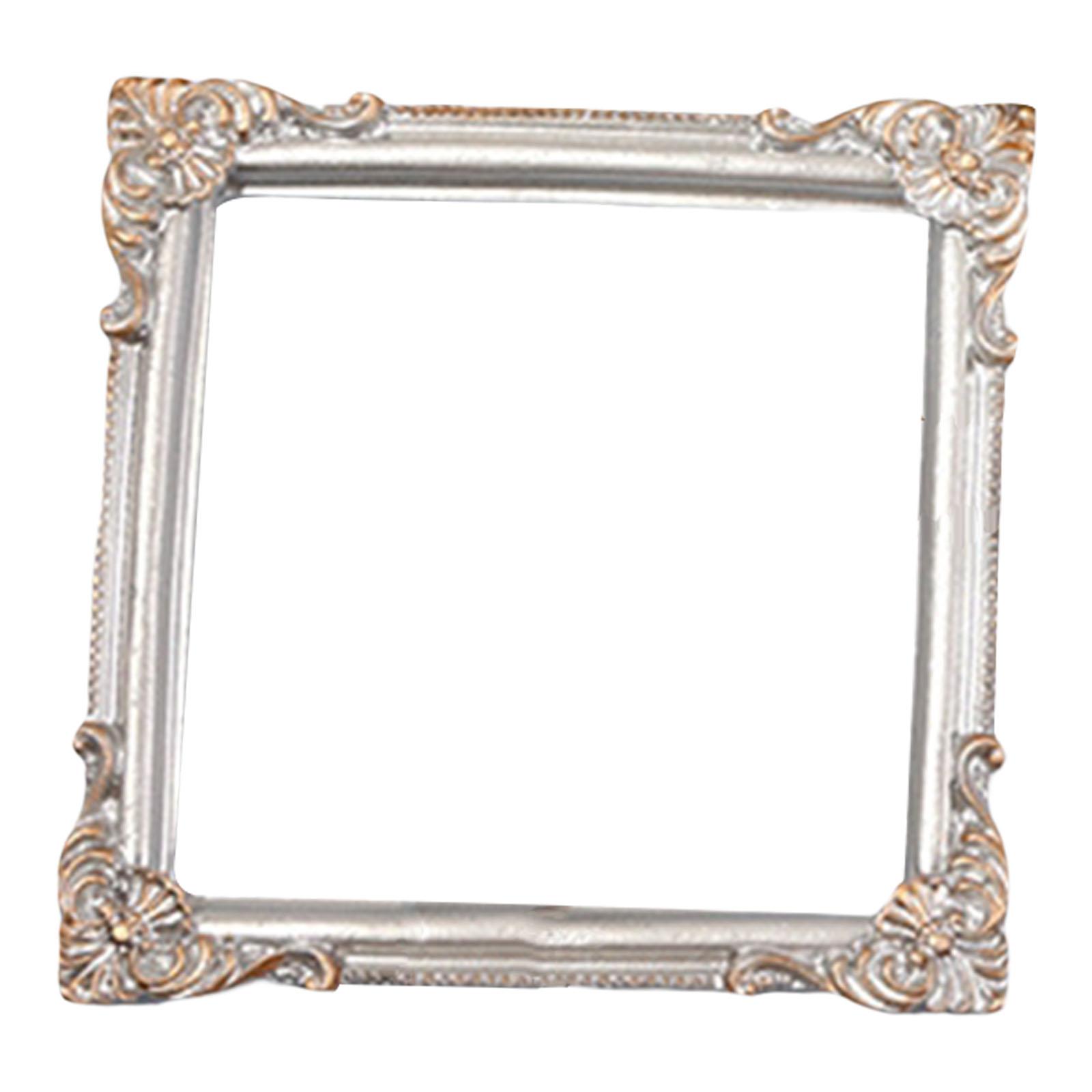 Resin Photo Frame Wall Mounting Decorative Attractive Antique Picture Frame for Office Bedroom Desk Photo Gallery Decoration