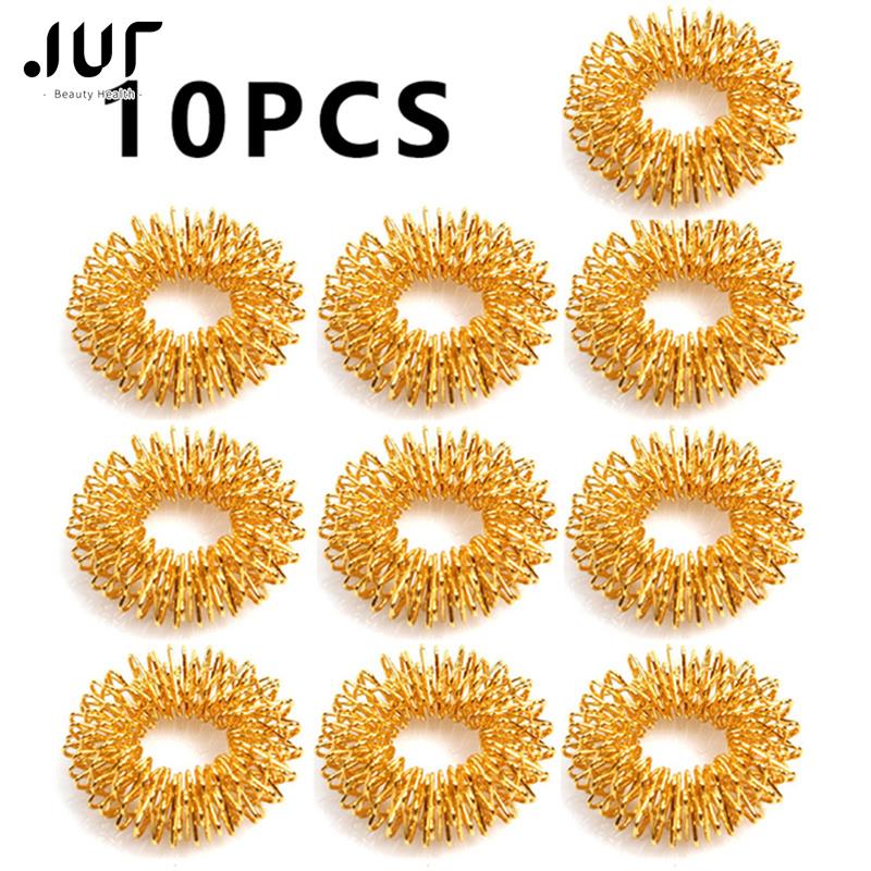 Best of 10pcs / Lot Hot Sale Finger Massage Sujok Ring Acupuncture Ring Health Care Body Massage Chinese Medicine Color Gold Reviews & Tips