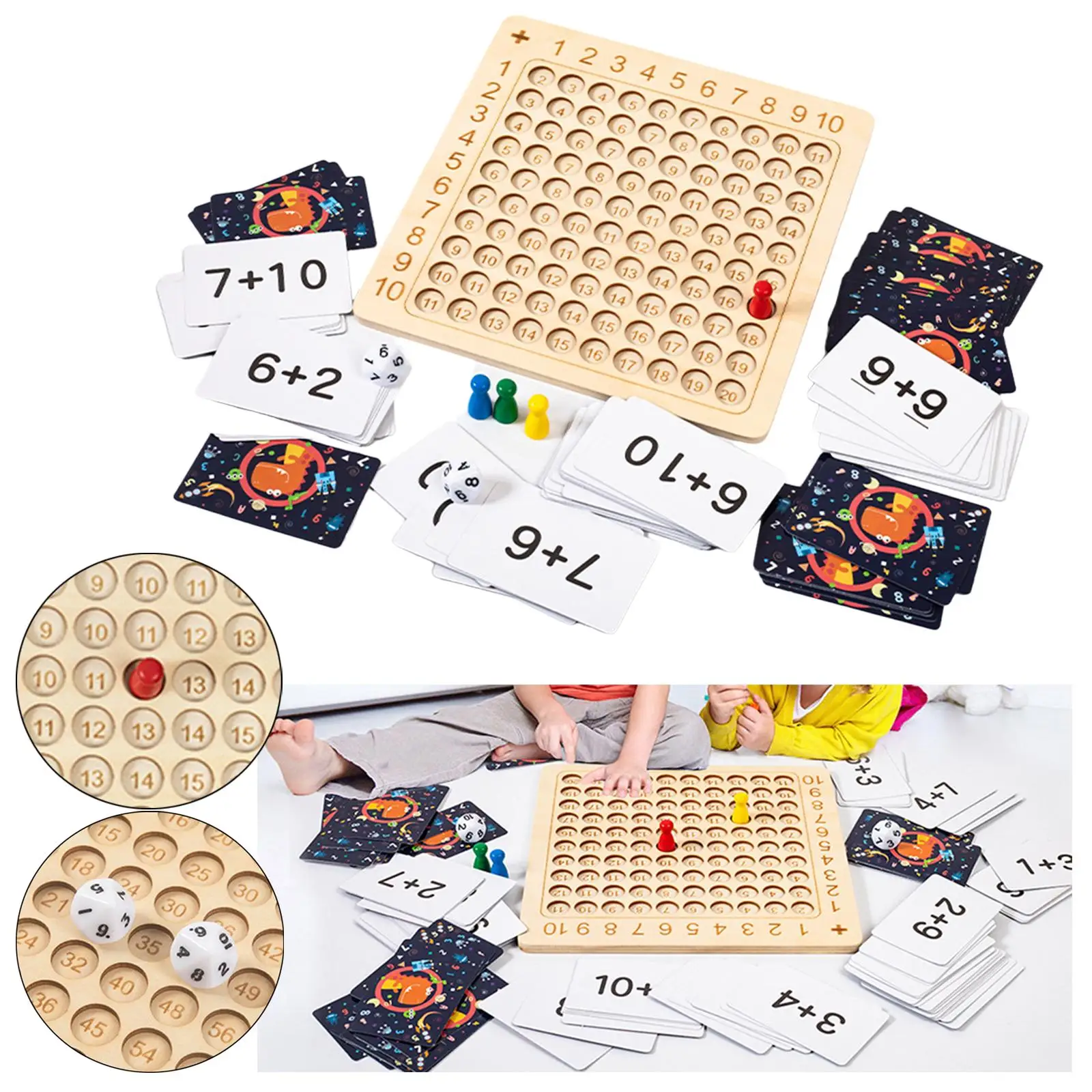 Wooden Multiplication Board Gifts Thinking Game Parent Child Interactive Toys Early Learning Toys Educational Toys