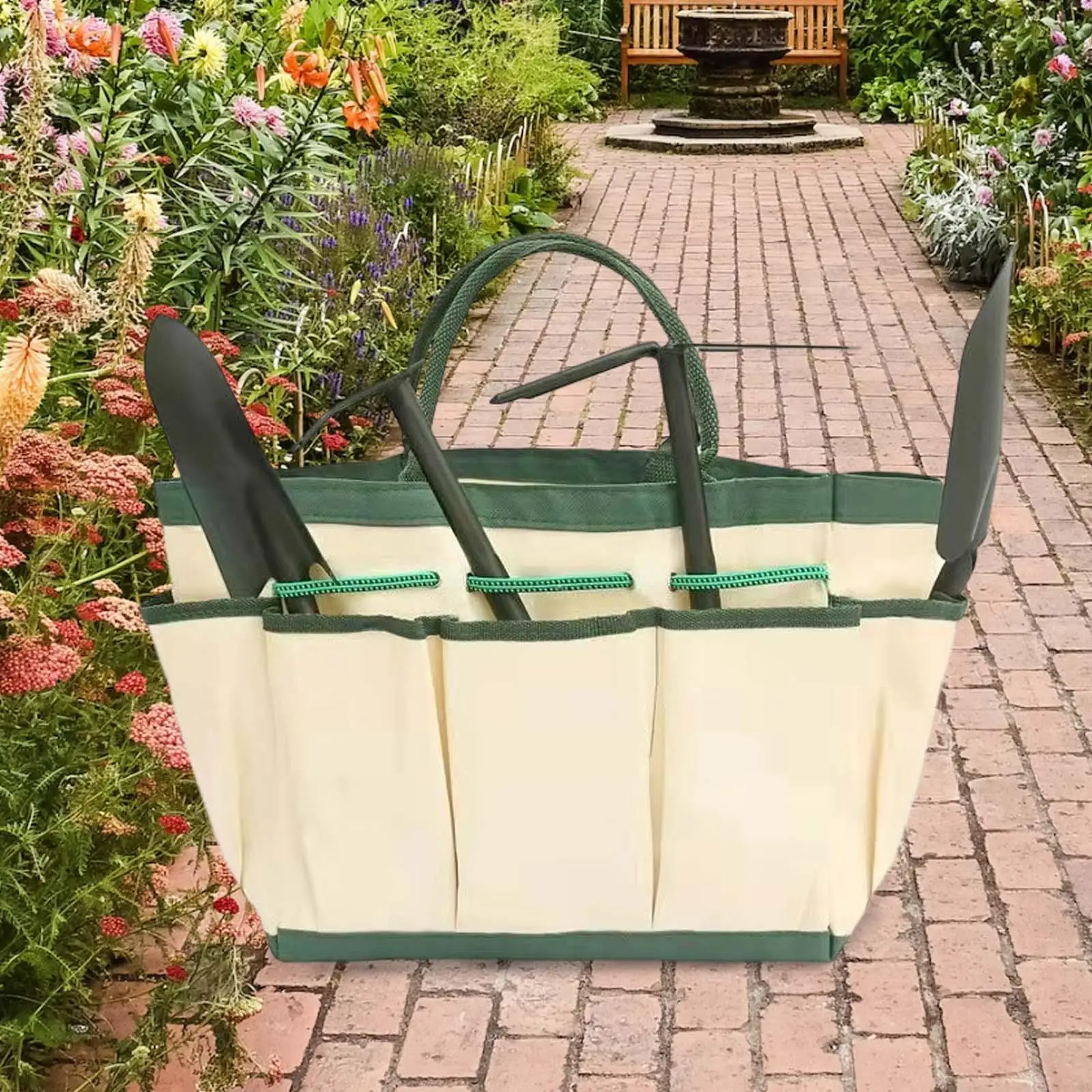 Multipurpose Garden Tool Bag Pocket Organizer Carrying Carrier Gardening Storage Tote for Hand Kneeling Pad Women Men
