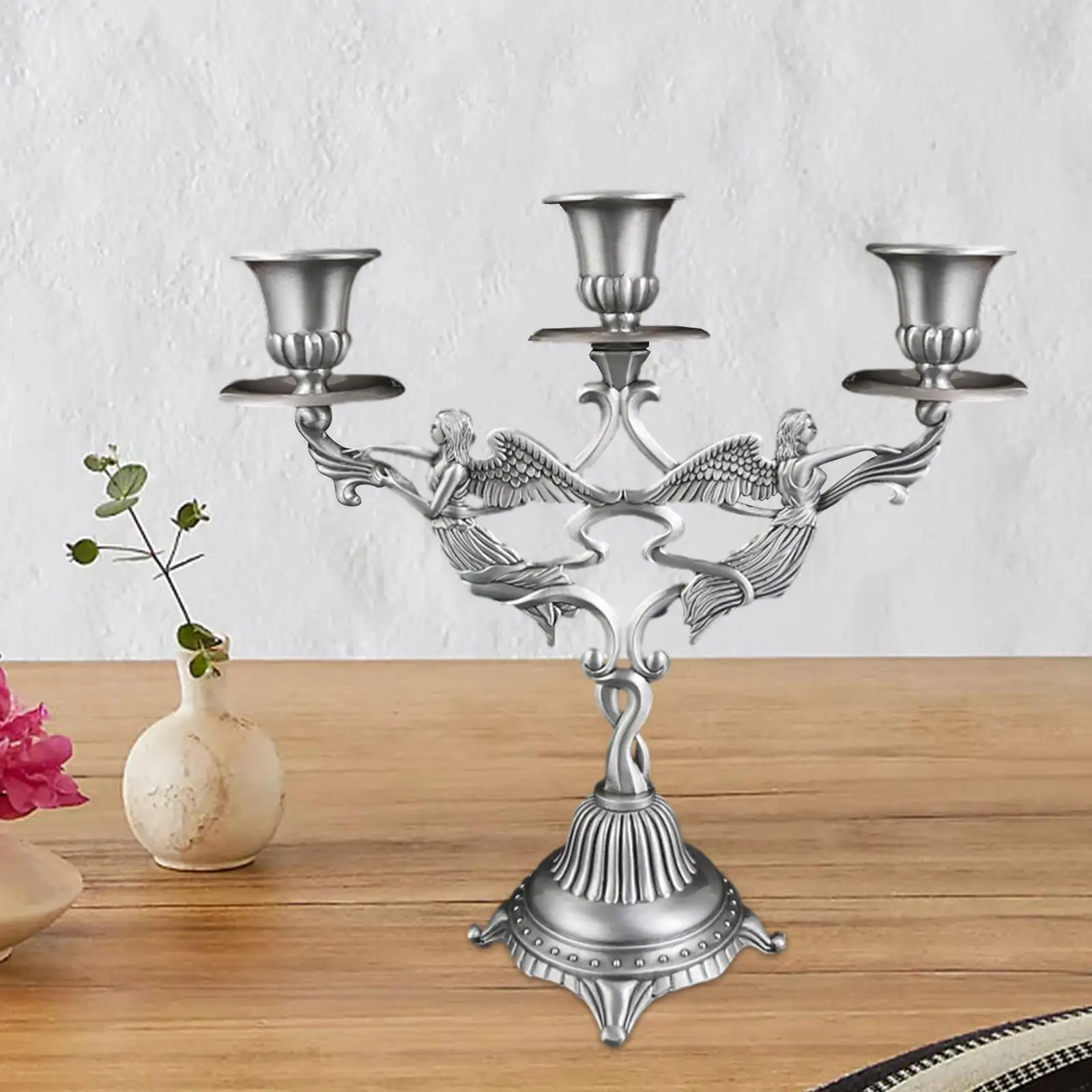 Taper Candle Holder Luxury Tabletop Metal Candlestick Holders Candles Stand for Fireplace Wedding Party Living Room Mantle Decor