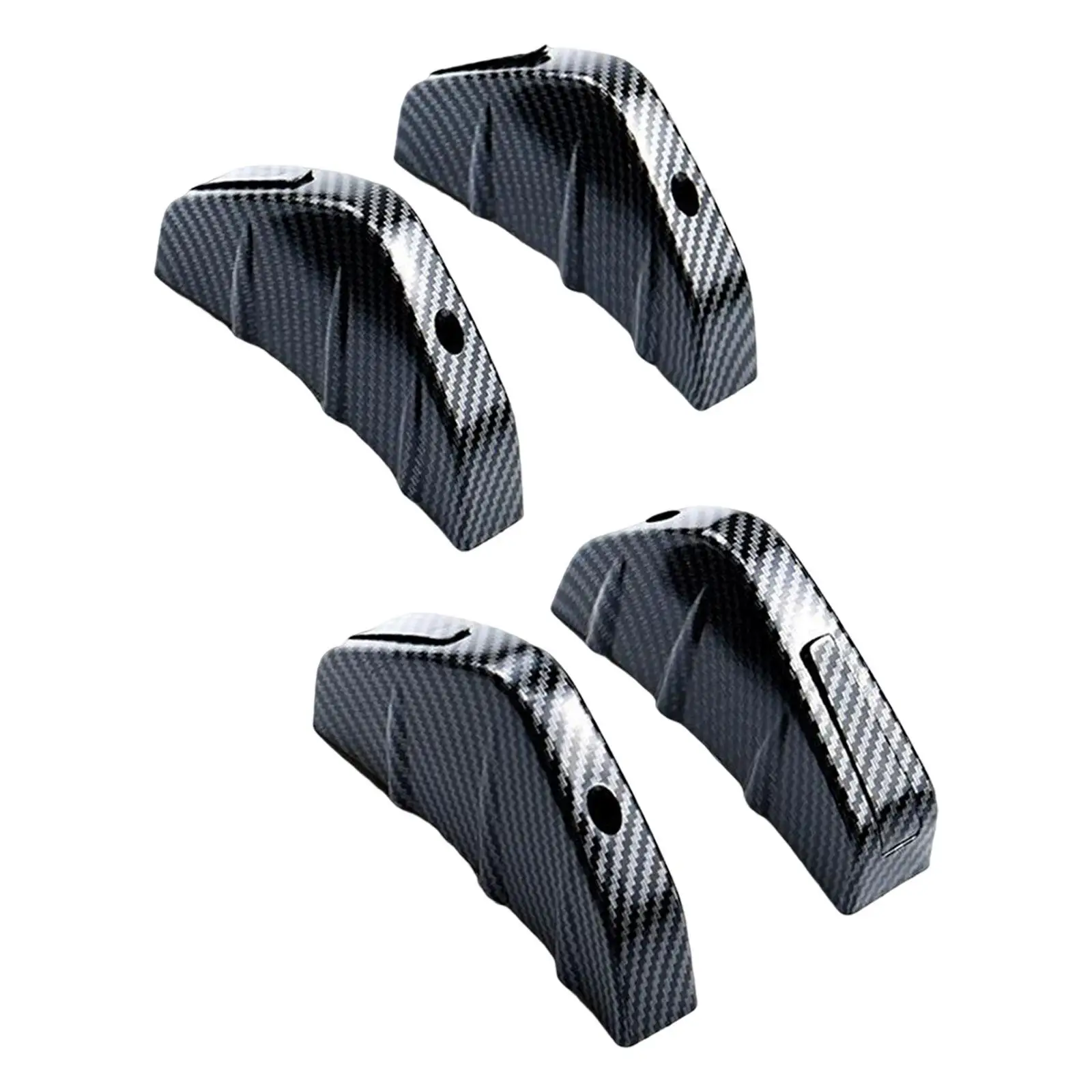 4 Pieces Car Rear Lower Bumper Wing Lip Diffuser Anti Crash Accessories High Performance Durable Splitter Spoiler Shark Fins