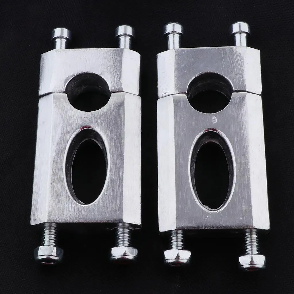 2pcs Durable 7/8 Inch Handlebar Riser Mounting Clamp Adapter for 110G125cc Dirt Bike ATV