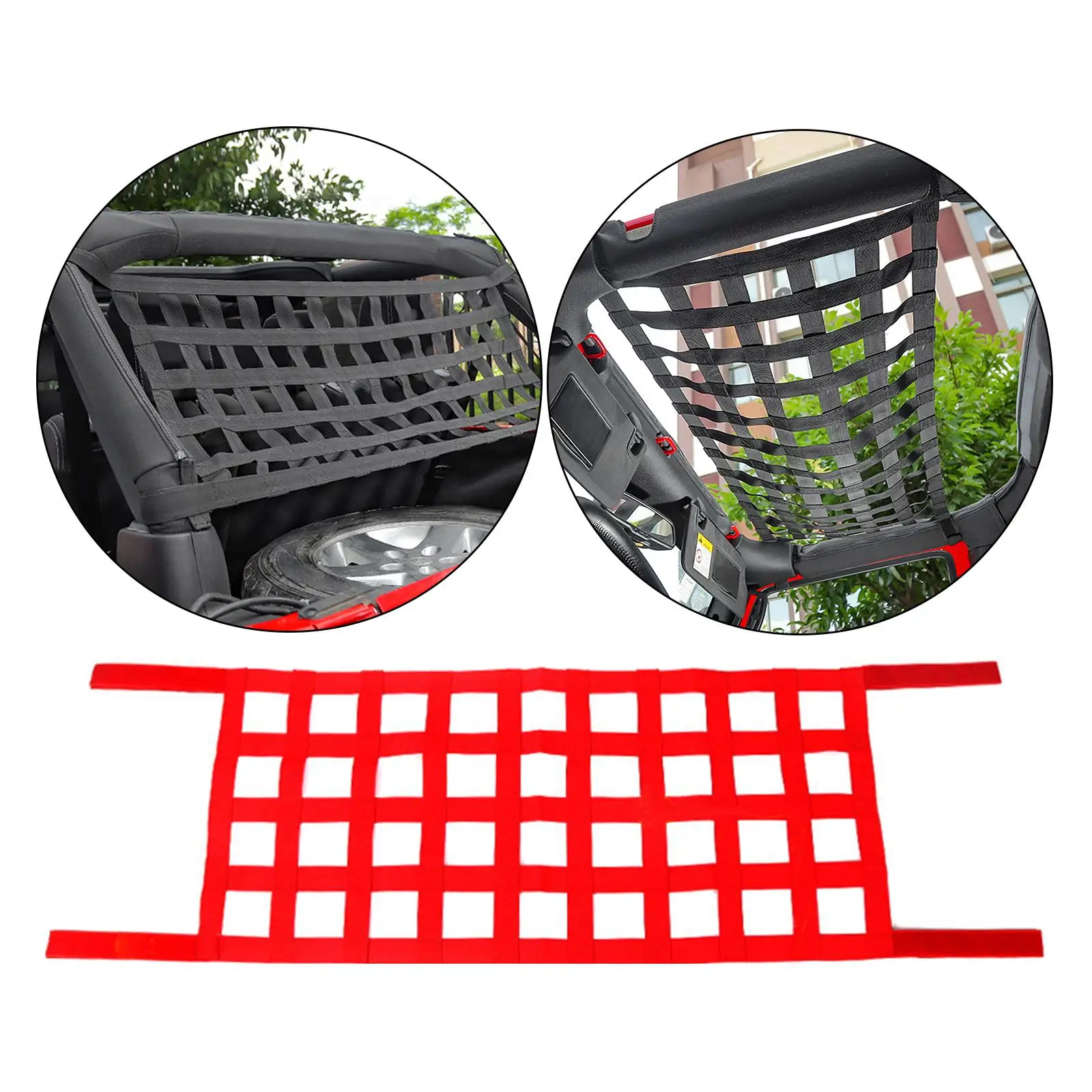 Auto Roof Net Hammock Interior Parts Car Accessories Multifunction Mesh Cargo Net Fit for Jeep Wrangler Jku JL Jlu J TJ JK