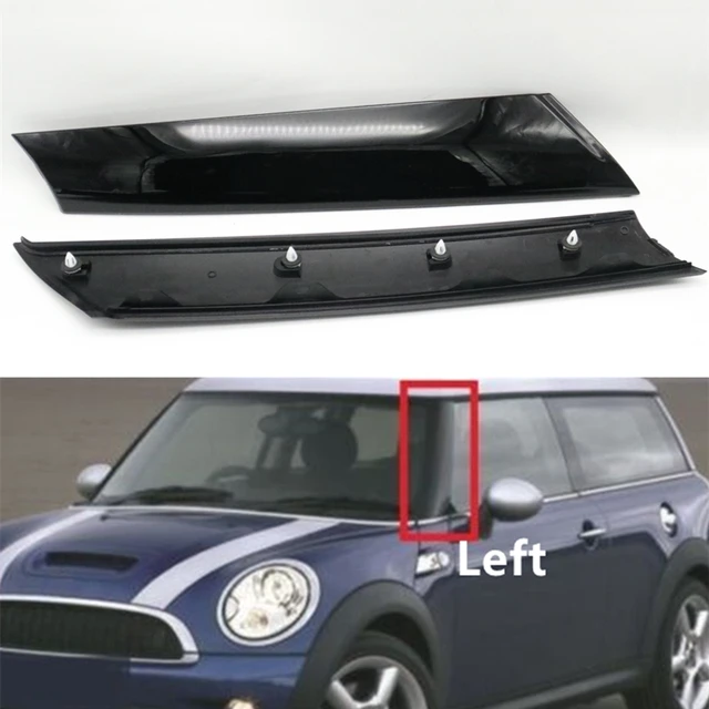 Per BMW Mini Cooper R57 R55 R56 07-15 parabrezza anteriore Post Trim nero  brillante modanatura esterna una copertura del pilastro - AliExpress