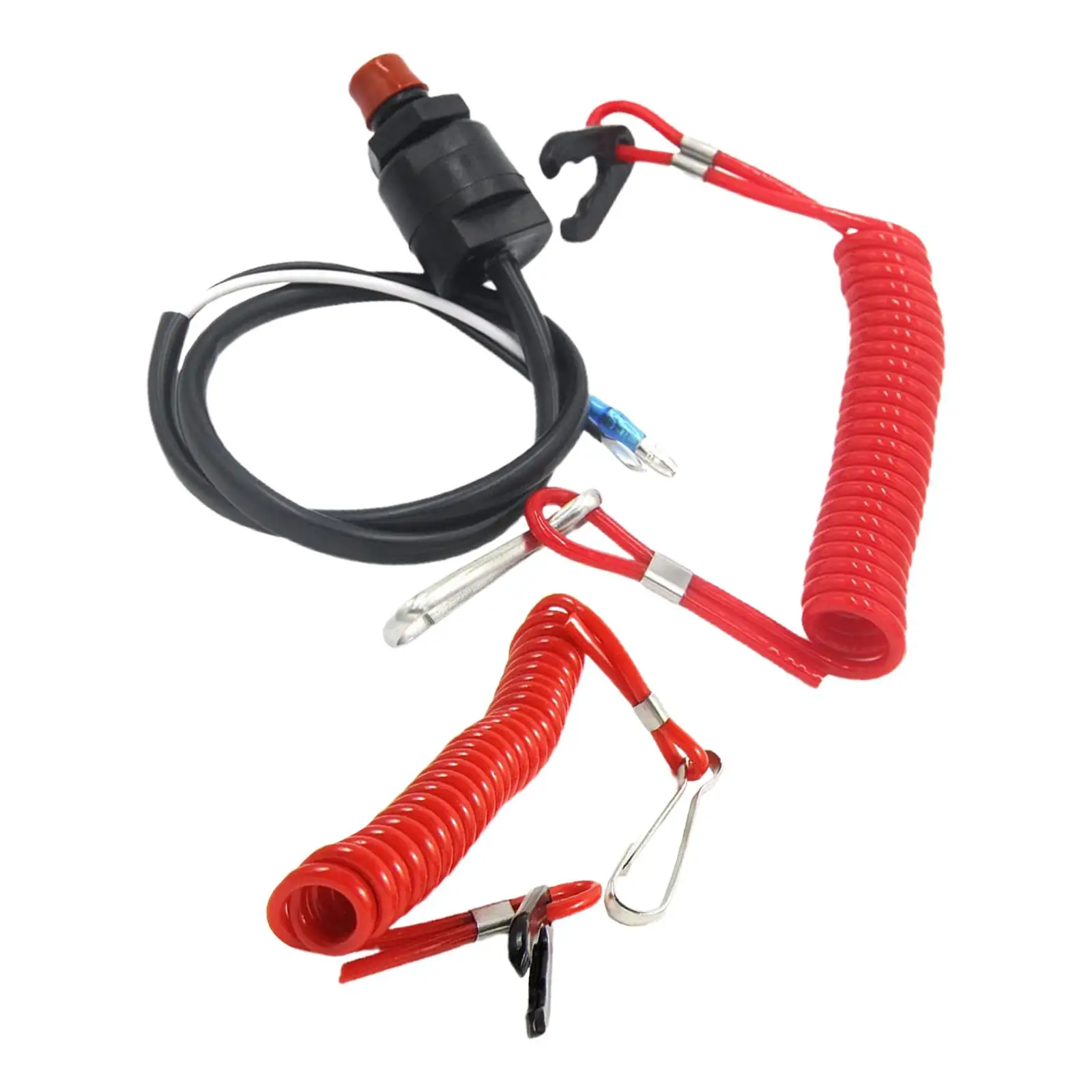 Boat Motor Kill Stop Switch Safety Tether Lanyard Easily to Install Durable Boat Engine Motor Kill Stop Switch for Yamaha