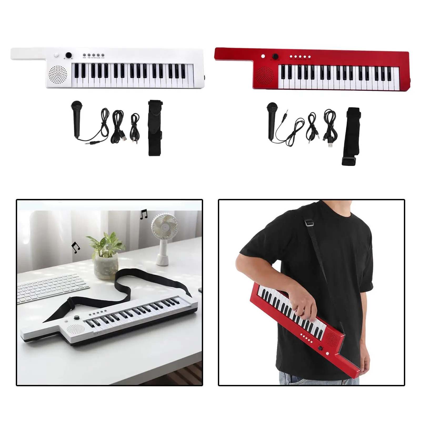 Keyboard Piano Multifunctional Microphone Portable for Party Beginner Show