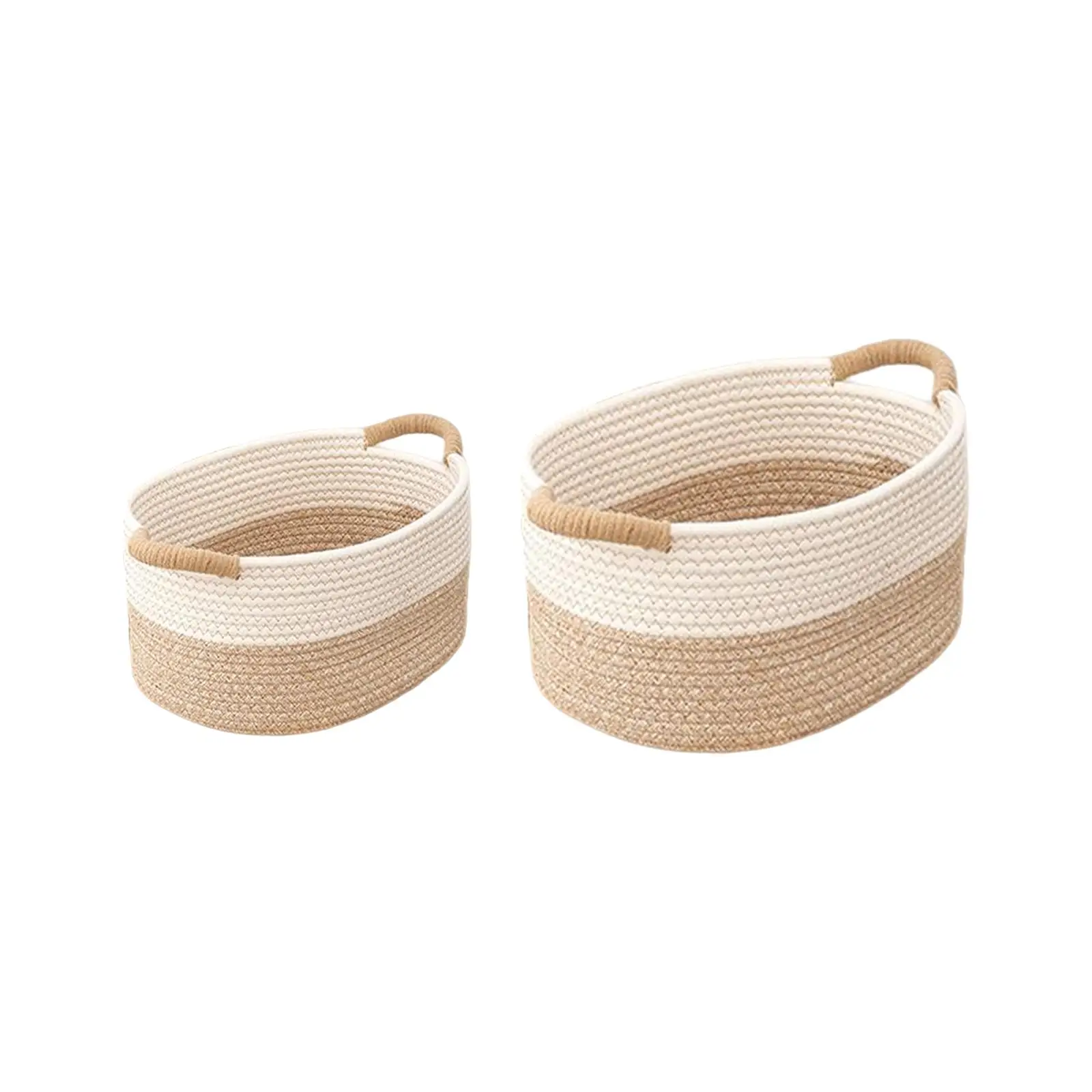 Rope Woven Baskets for Organizing Storage Basket Basket Portable Gift Basket Empty for Bathroom Home Nursery Desktop Books