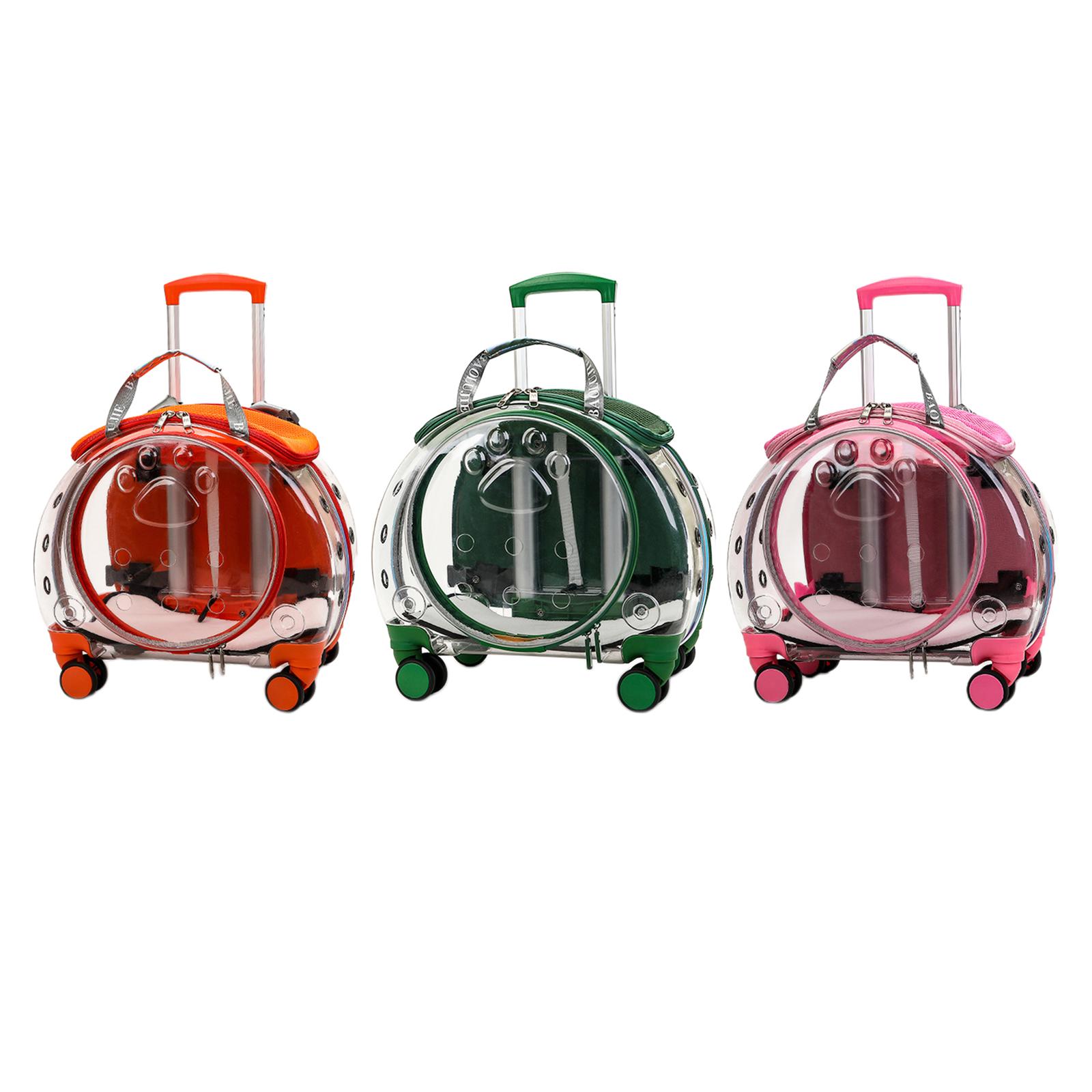 Cat Trolley Case Carrier Bubble Carrier, Pet Carrying Bag for Cats and Dogs 