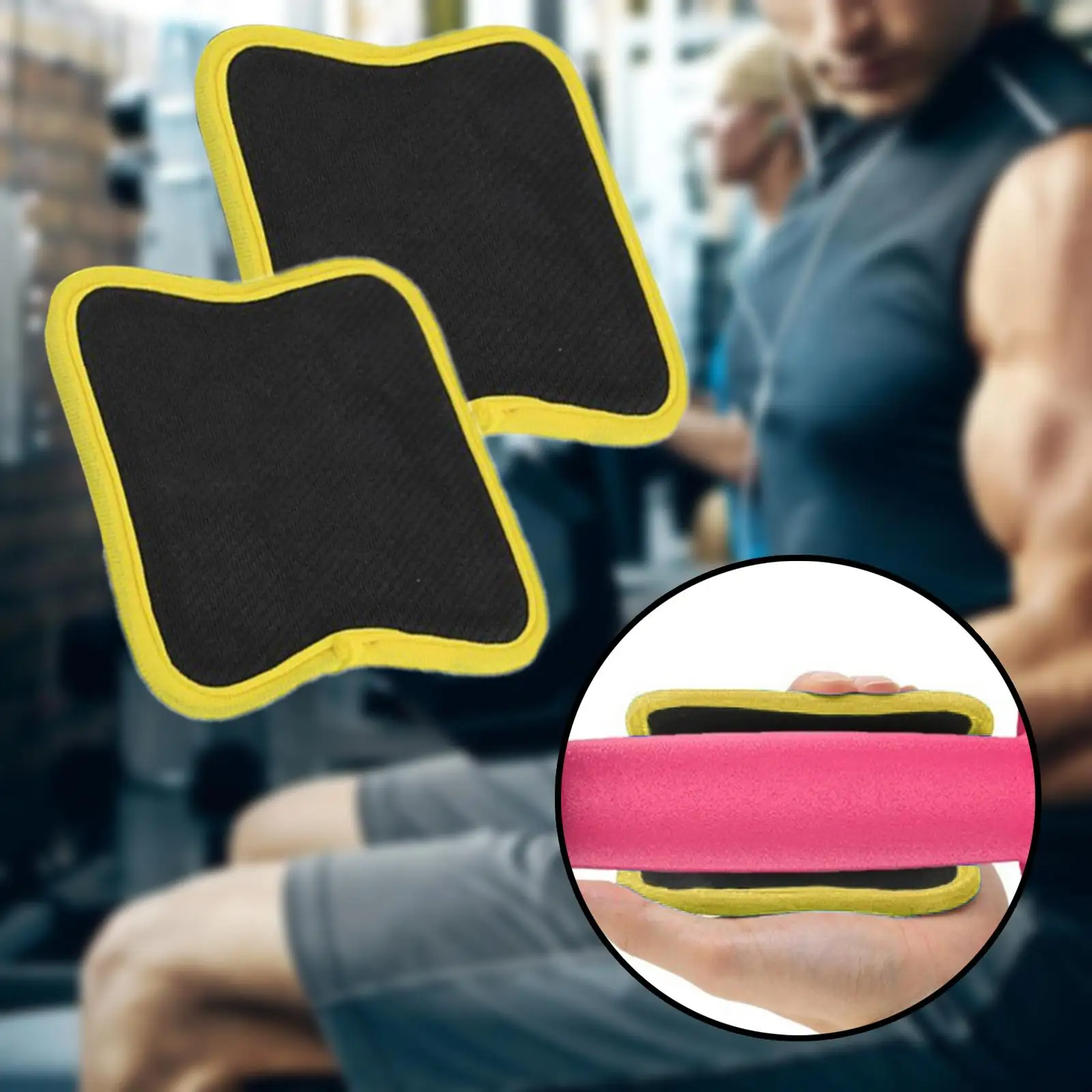 2 Pieces Gym Grip Pads No Sweaty Hands Protector Workout Pads Pull up Comfort for Dumbbell Fitness Sports Training Women Men